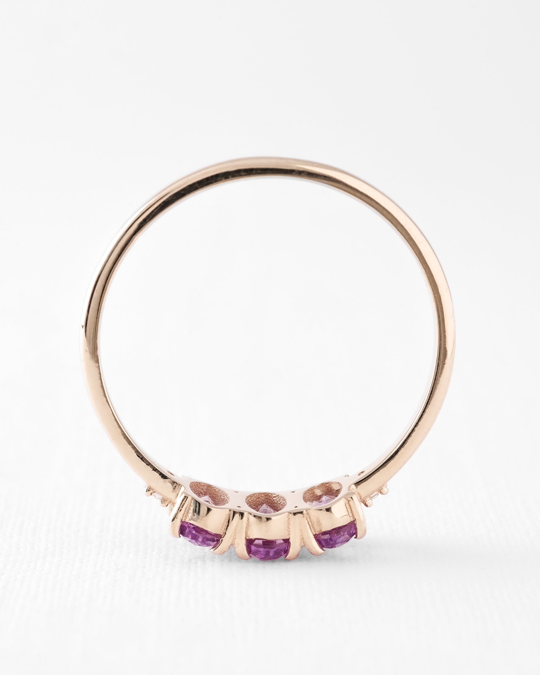 Julie | Triple Amethist & Diamant Ring