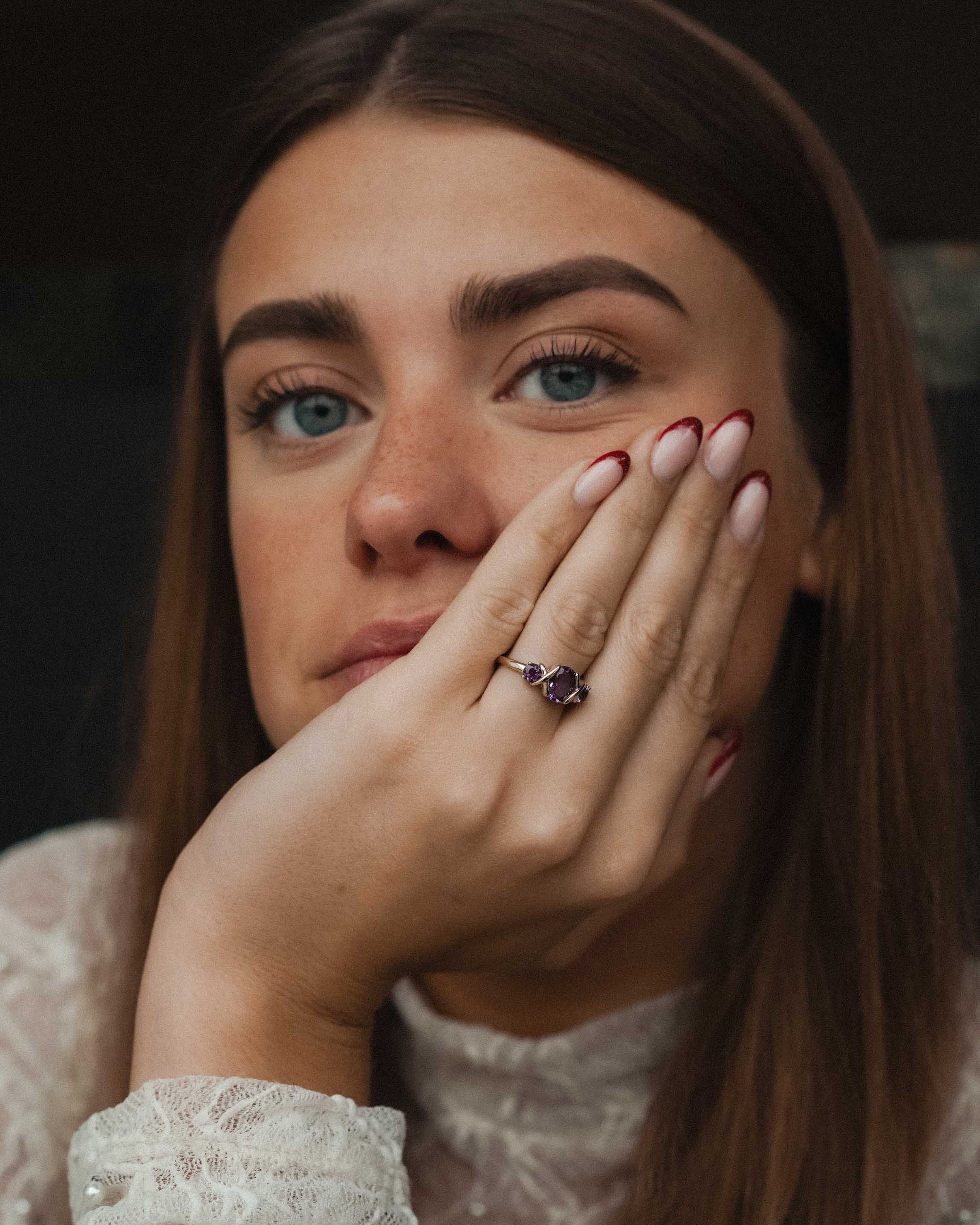 Arlena | Vintage Amethyst Cluster Ring