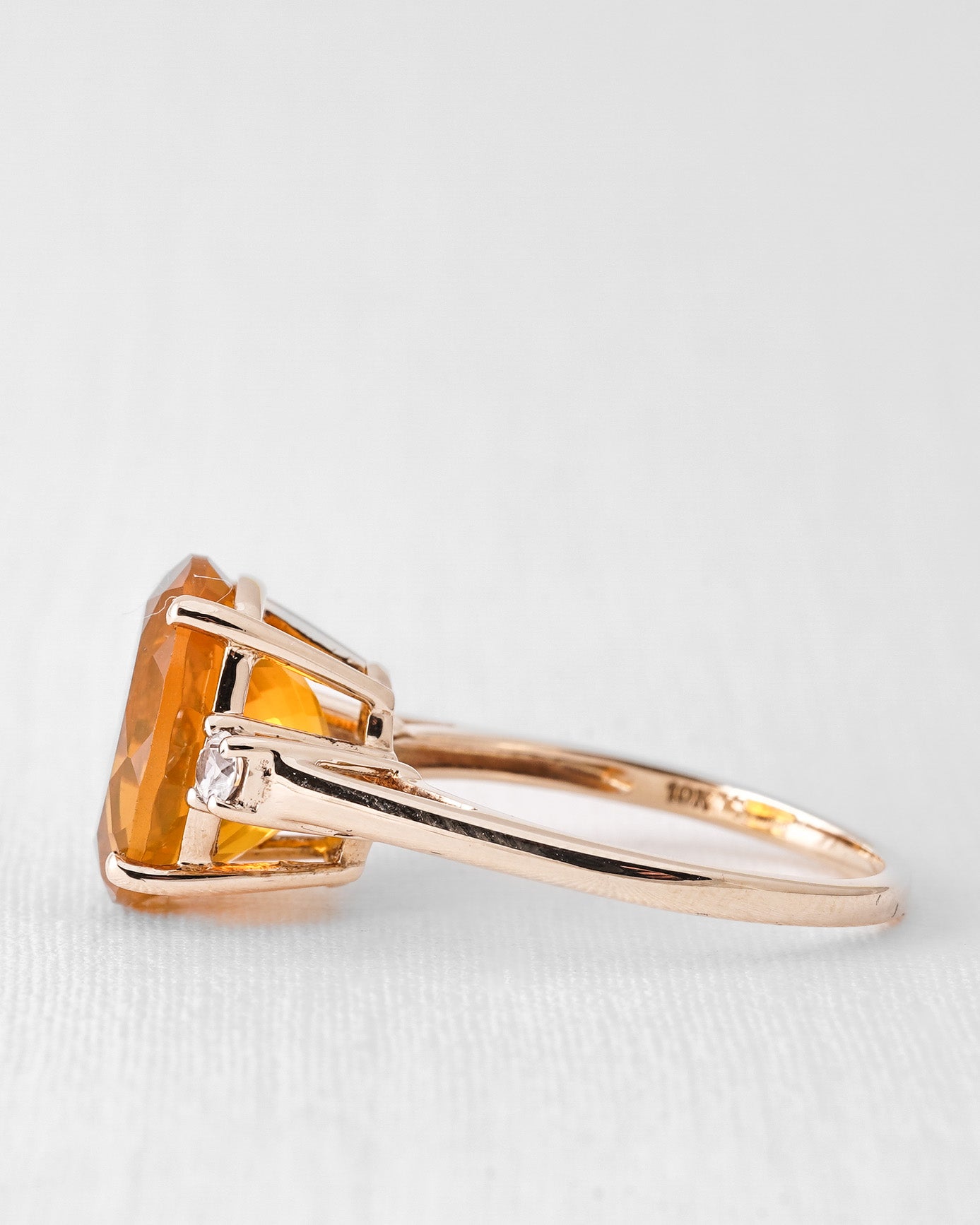 Verona | Vintage Opal and White Sapphire Solitaire Ring