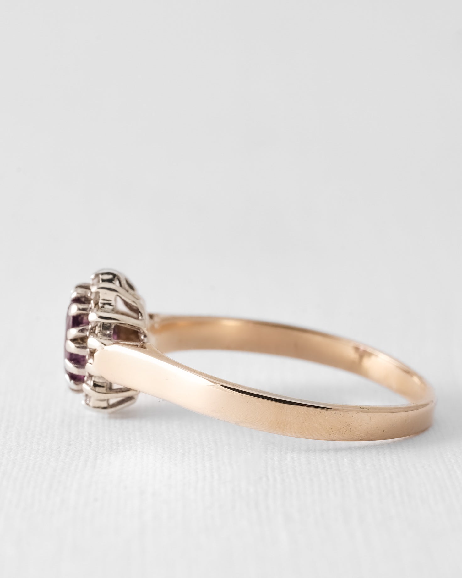 Rosalinde | Vintage Robijn & Diamant Cluster Ring