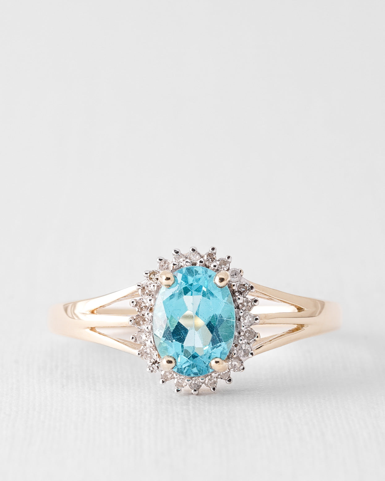 Soliane | Vintage Topaz and Diamond Ring