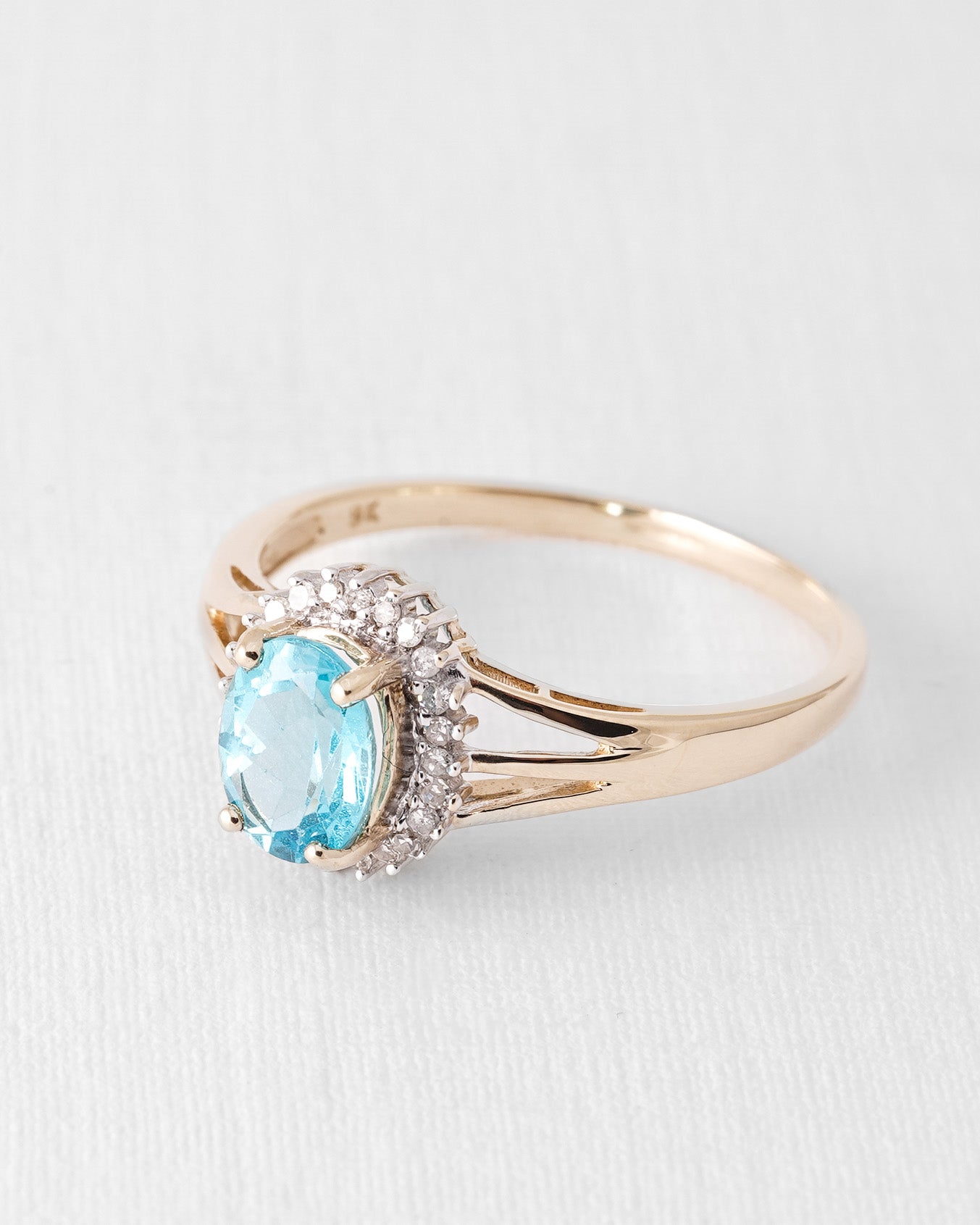 Soliane | Vintage Topaz and Diamond Ring