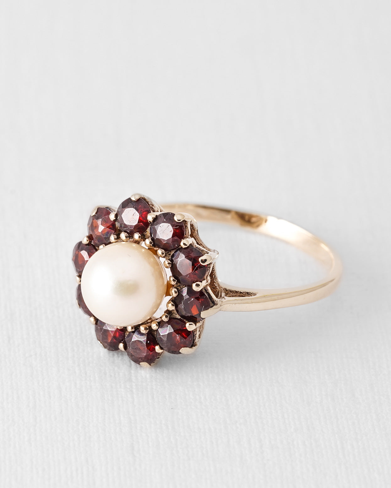 Feliora | Vintage Garnet and Pearl Ring