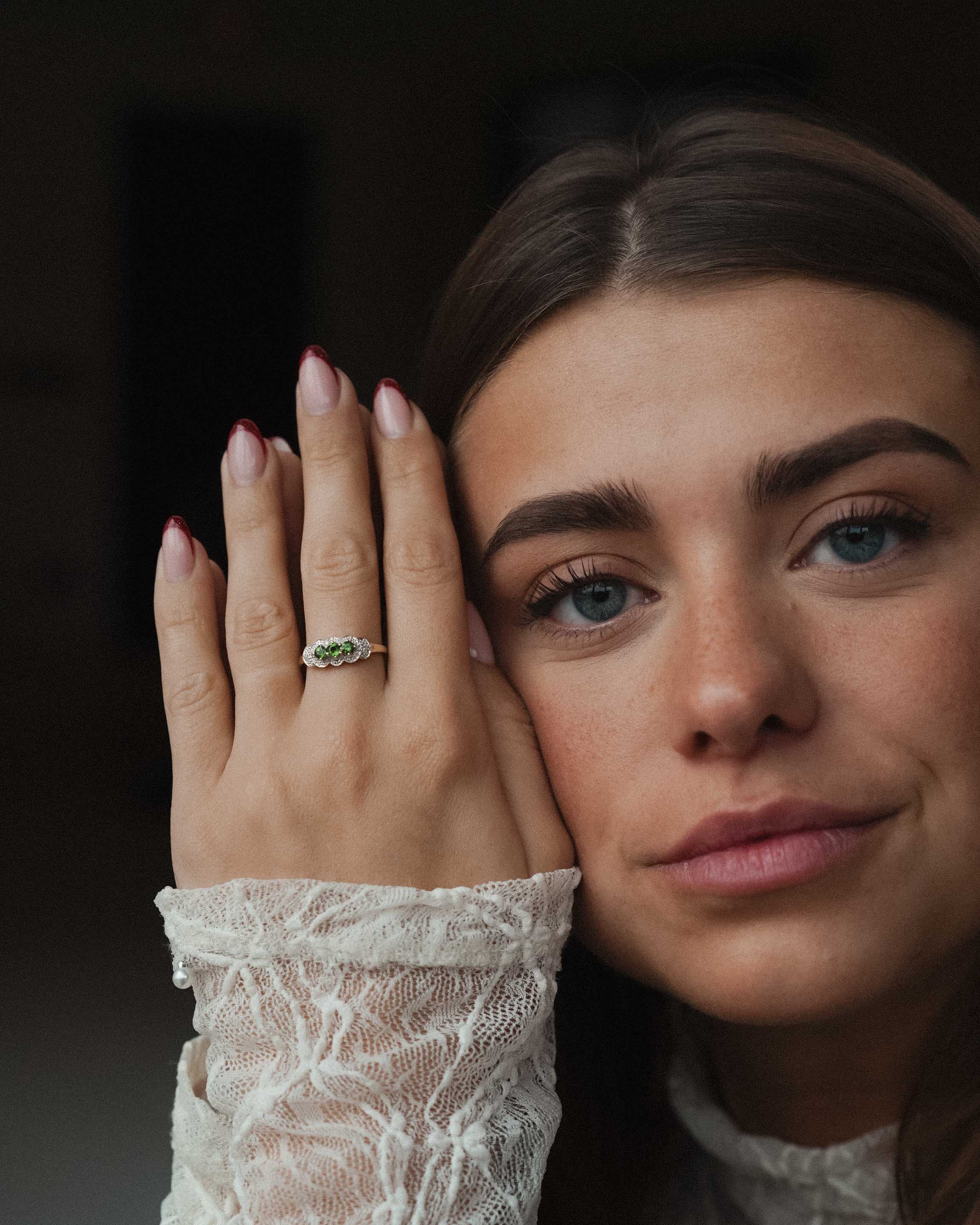 Vionne | Vintage Diopside and Diamond Dress Ring