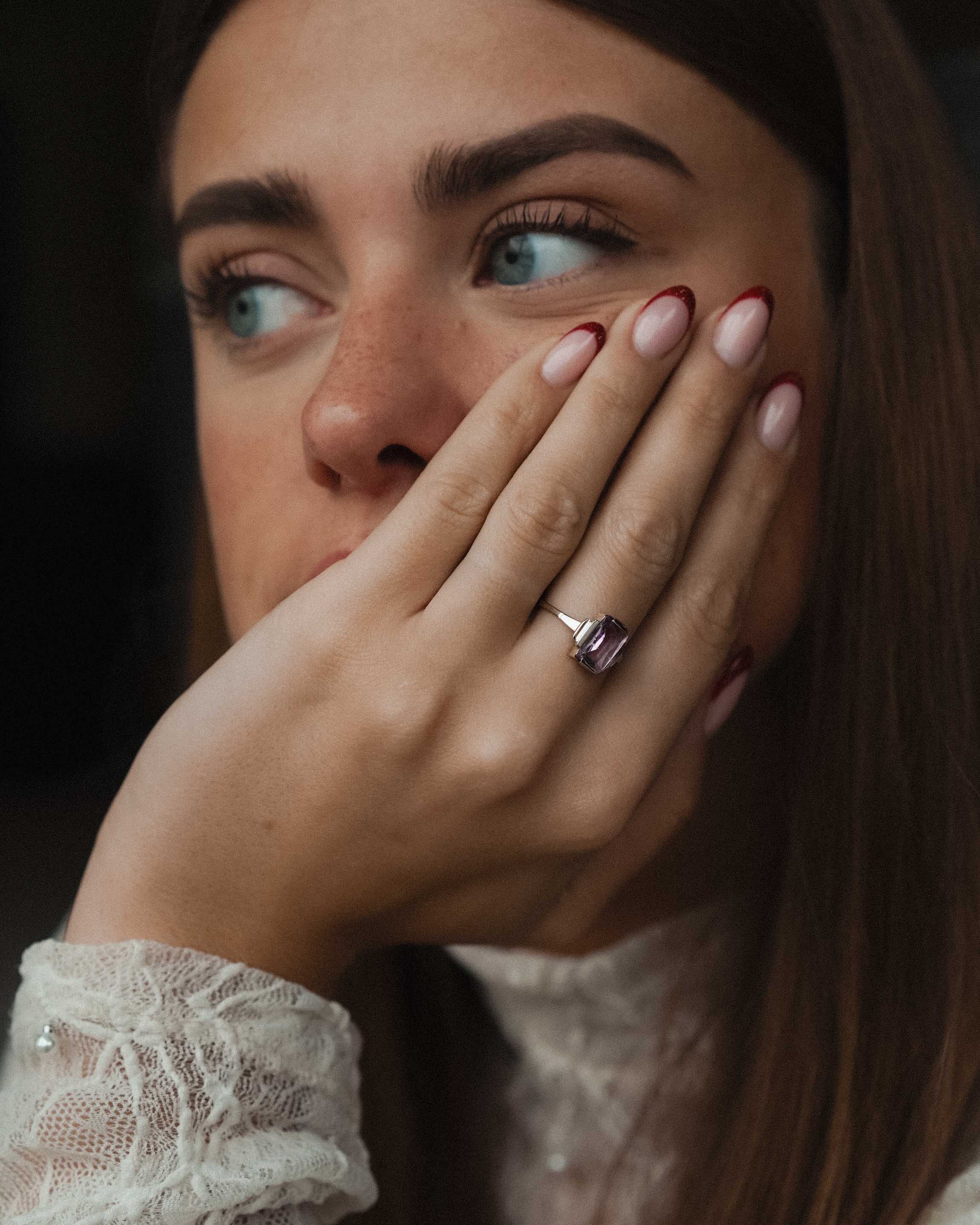 Serenya | Vintage Amethyst Solitaire Ring