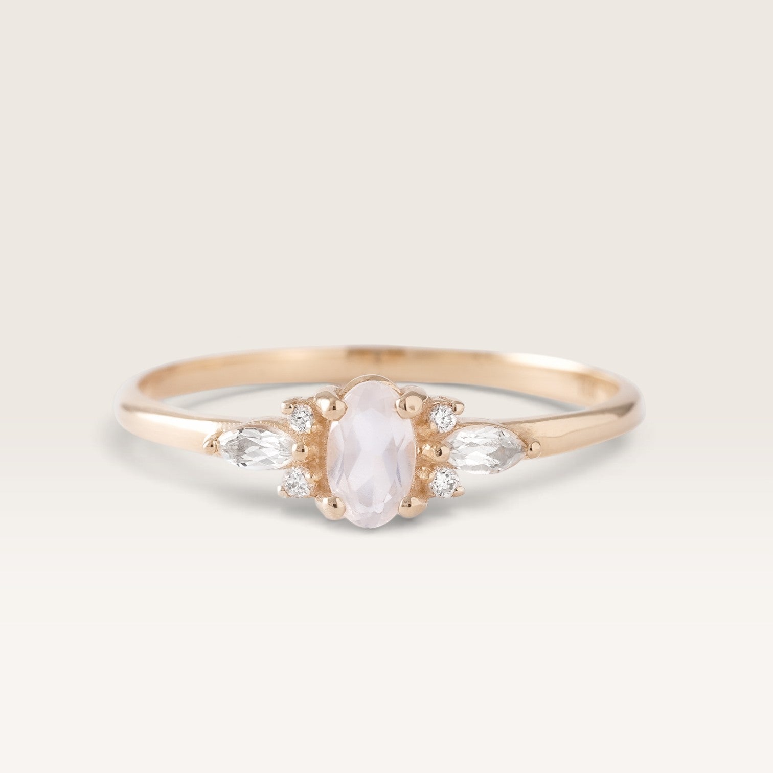 Camille | Moonstone & Diamond Ring