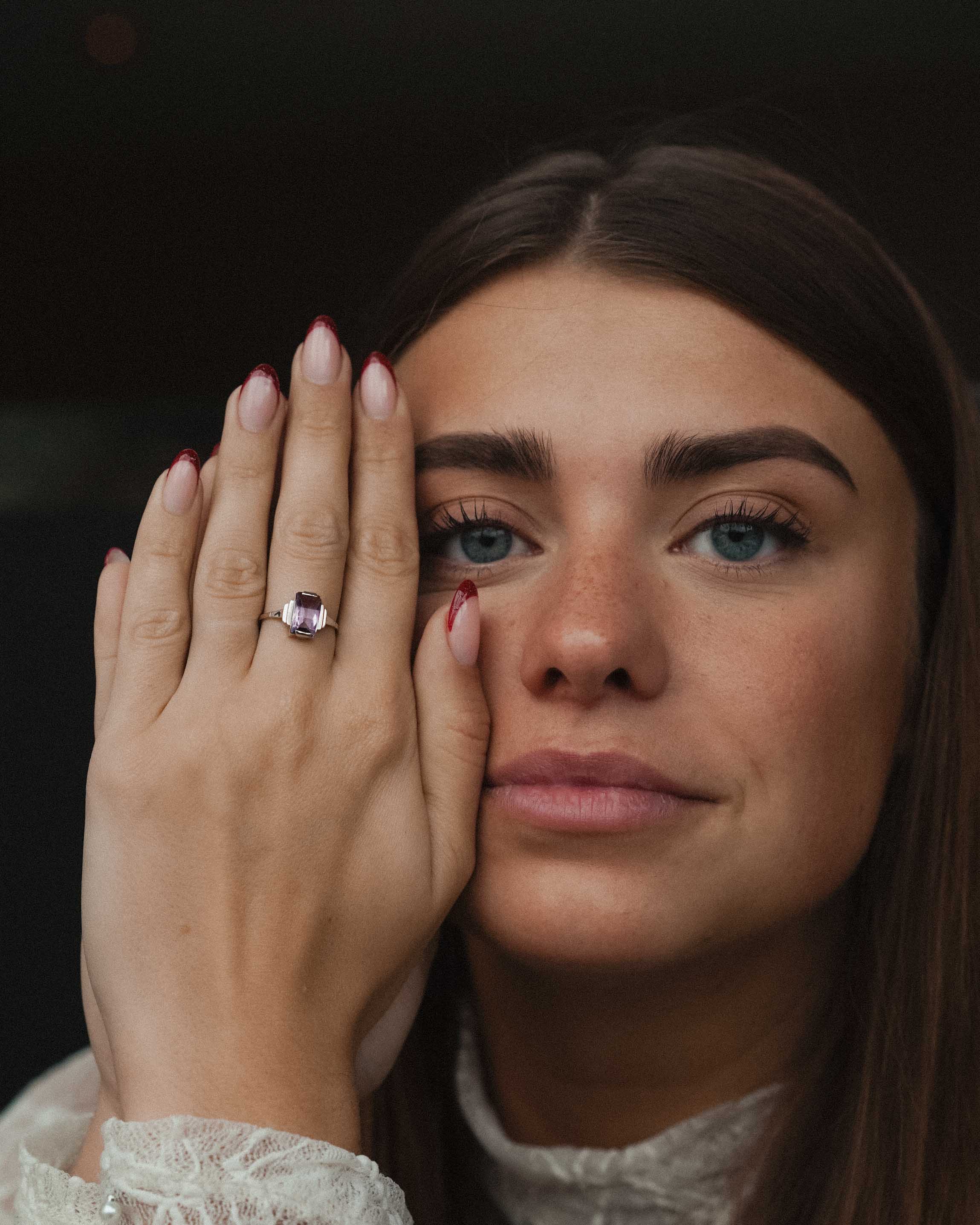 Serenya | Vintage Amethyst Solitaire Ring