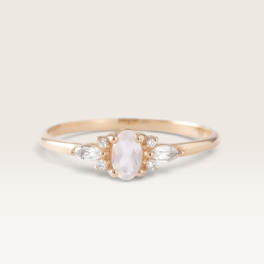 Camille | Maansteen & Diamant Ring
