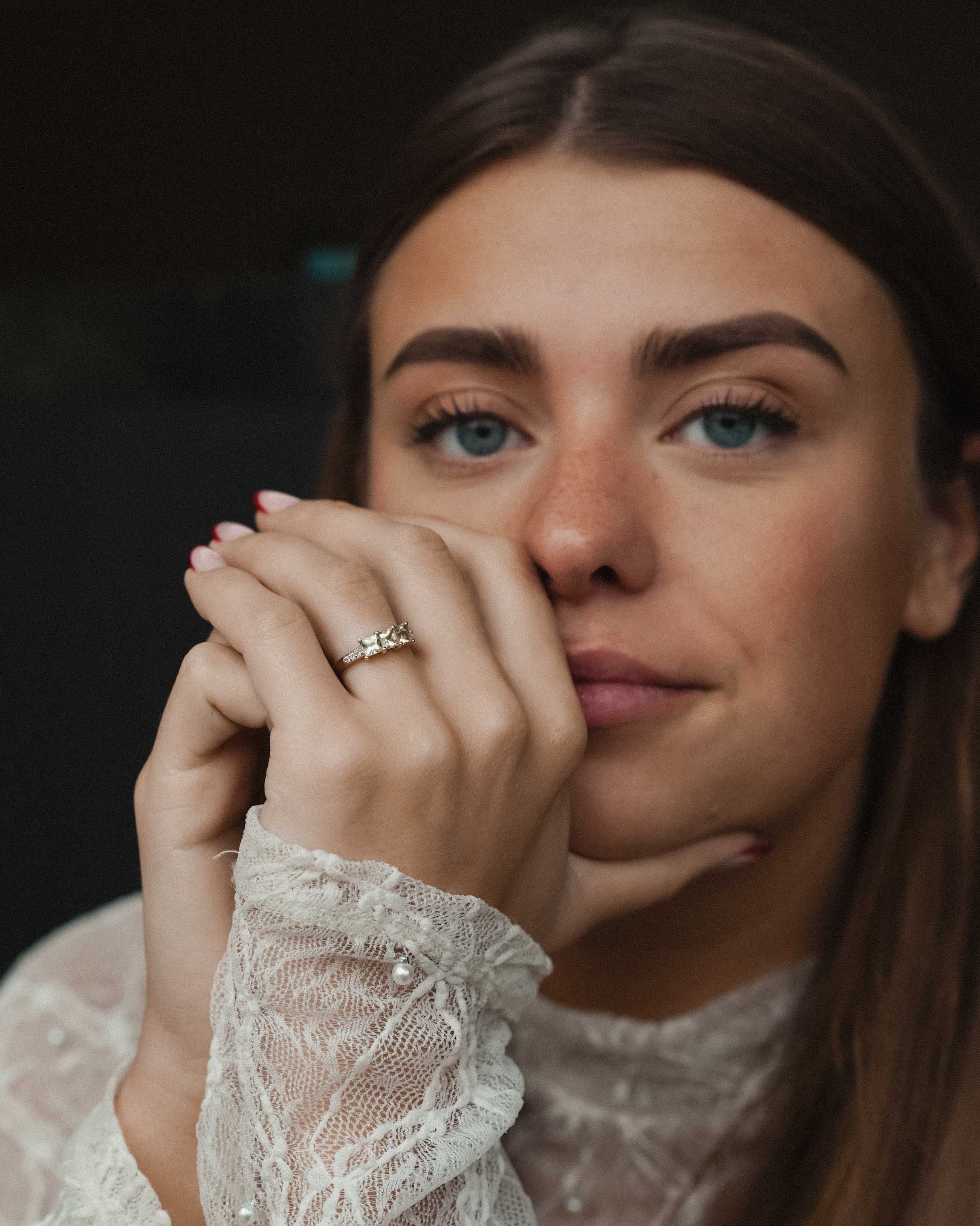 Elyn | Vintage Quartz and White Sapphire Cluster Ring