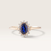 Livia | Saffier & Diamant Cluster Ring