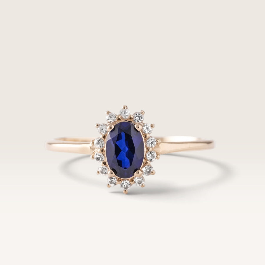 Livia | Saffier & Diamant Cluster Ring