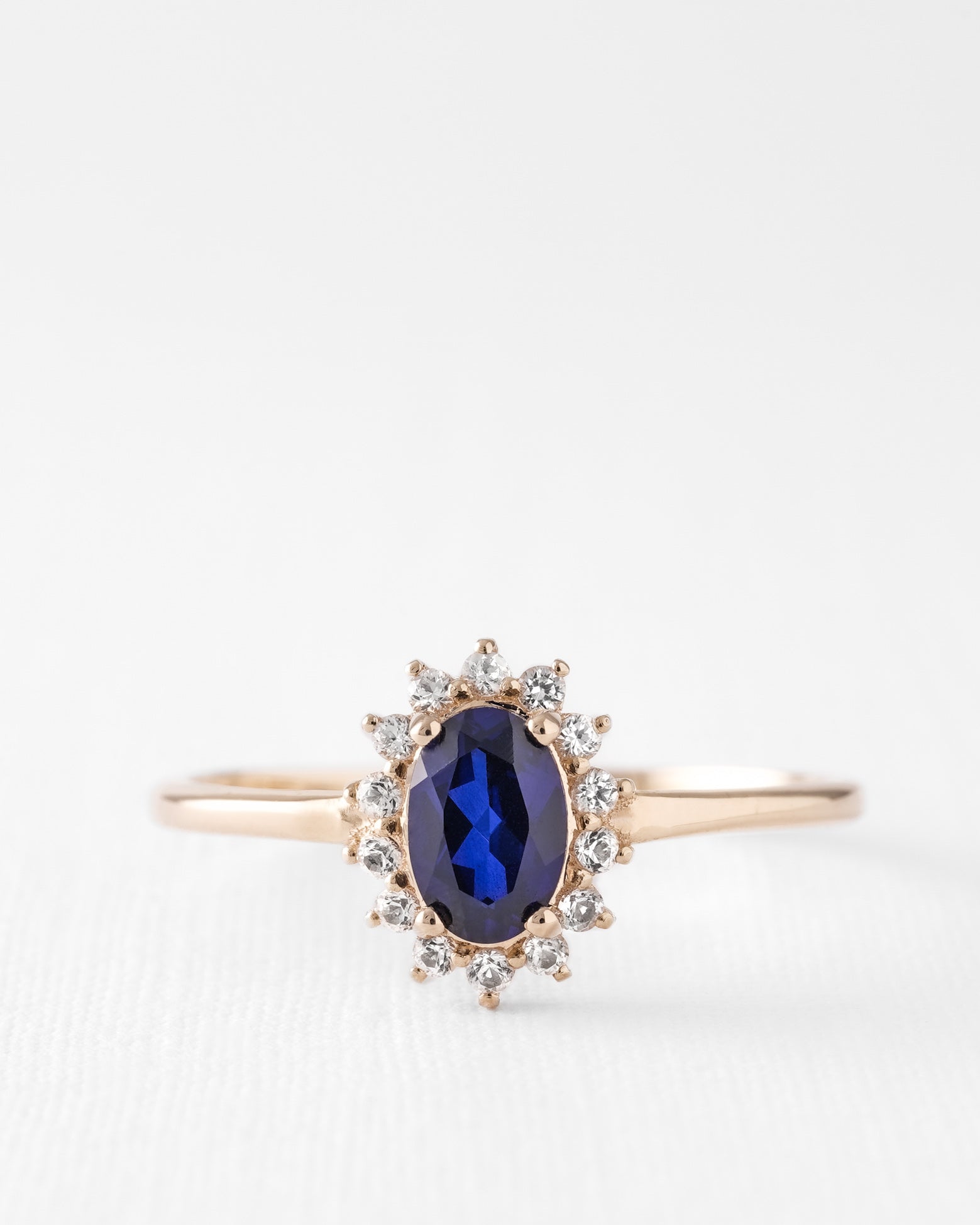 Livia | Saffier & Diamant Cluster Ring