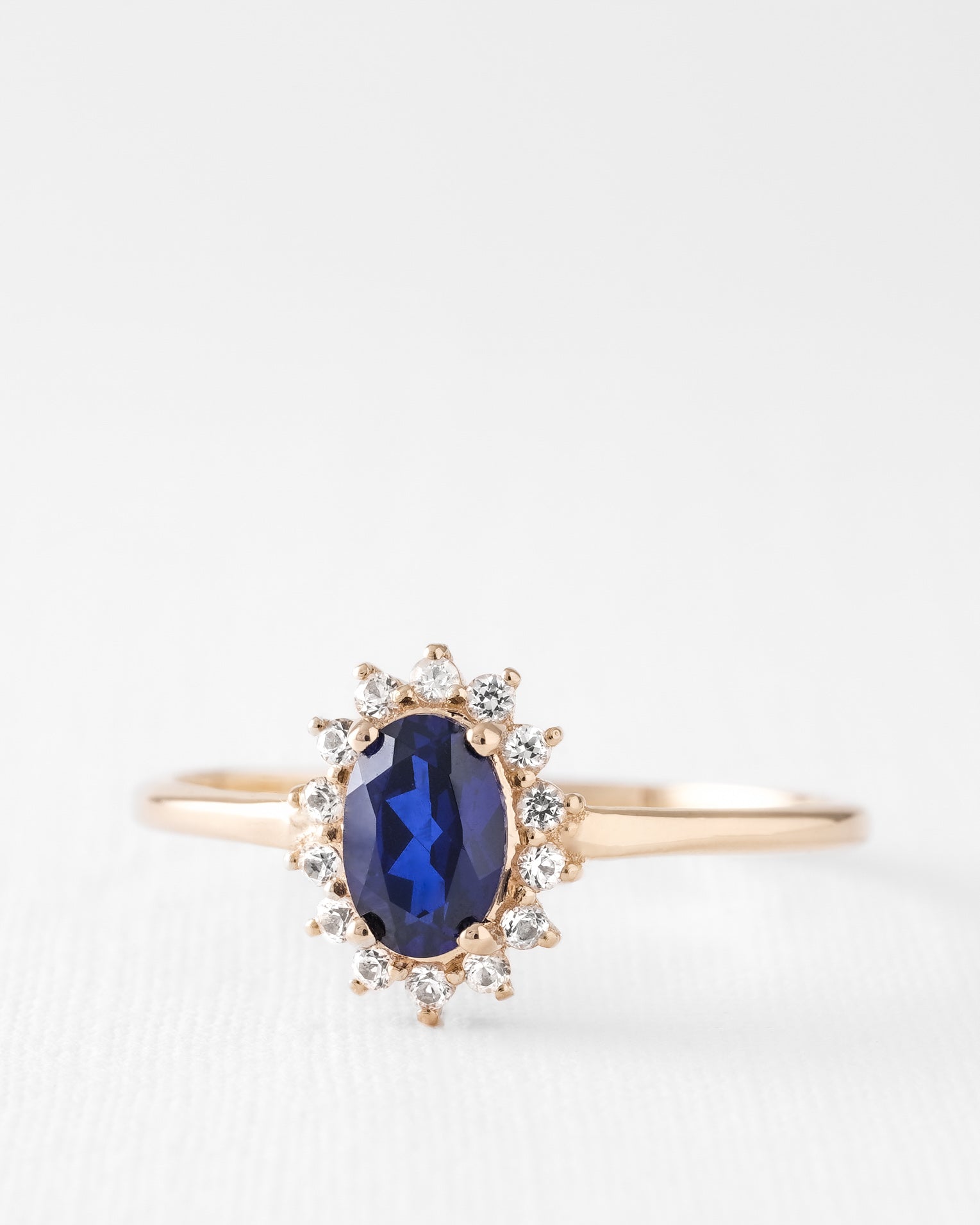 Livia | Saffier & Diamant Cluster Ring