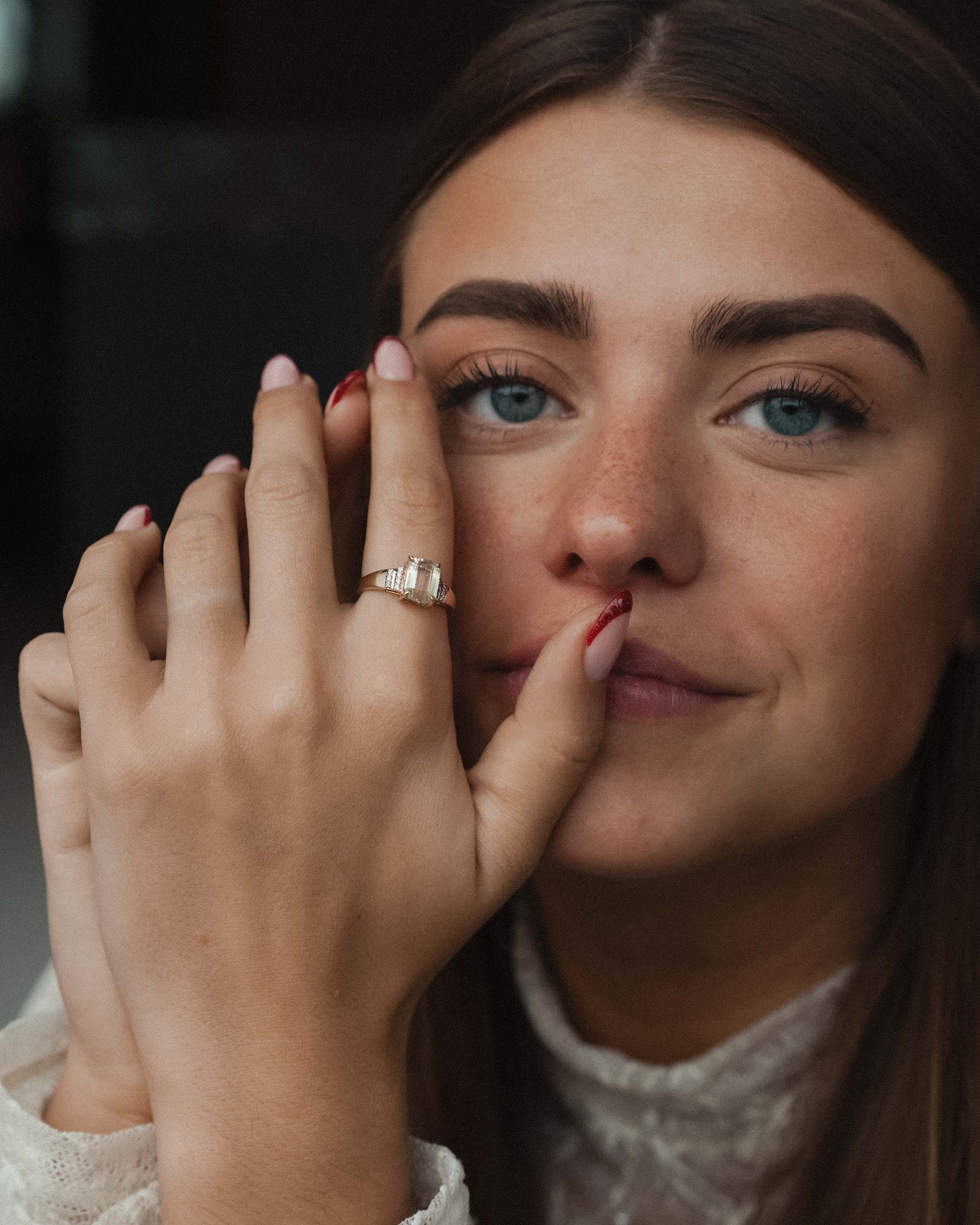 Selverine | Vintage Quartz and White Sapphire Cluster Ring