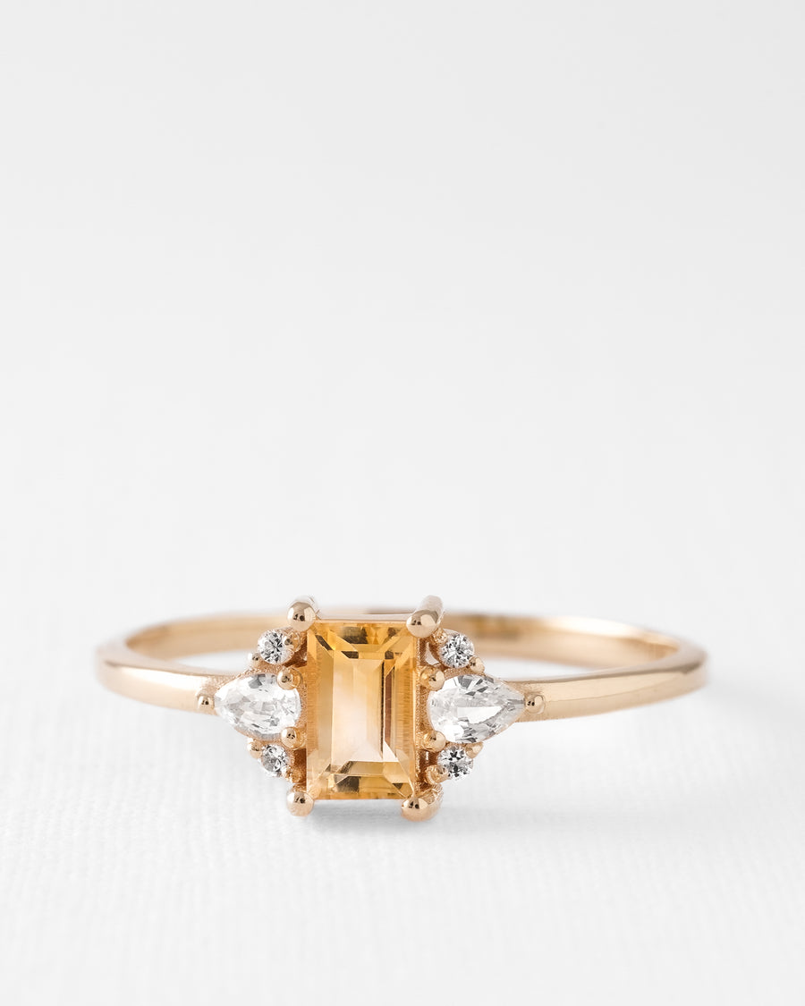 Noa | Citrien & Diamant Ring