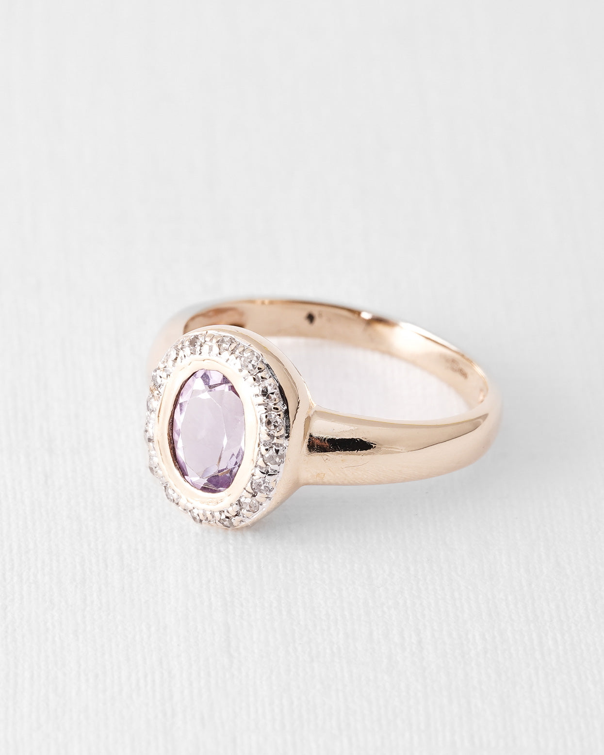 Avylenne | Vintage Amethyst and Diamond Cluster Ring