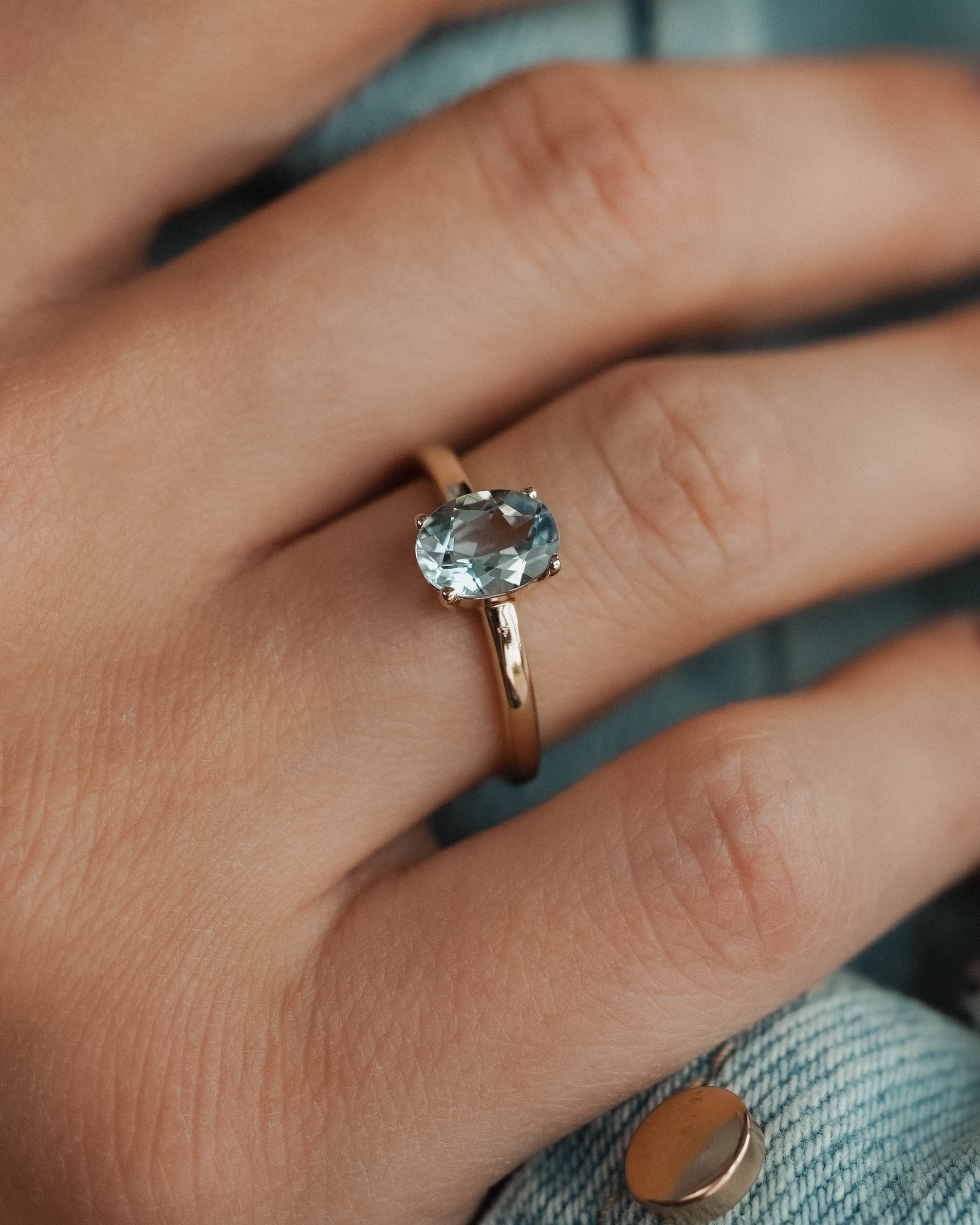 (05-03) Maribel | Vintage Topaas Ring - Menina Amsterdam