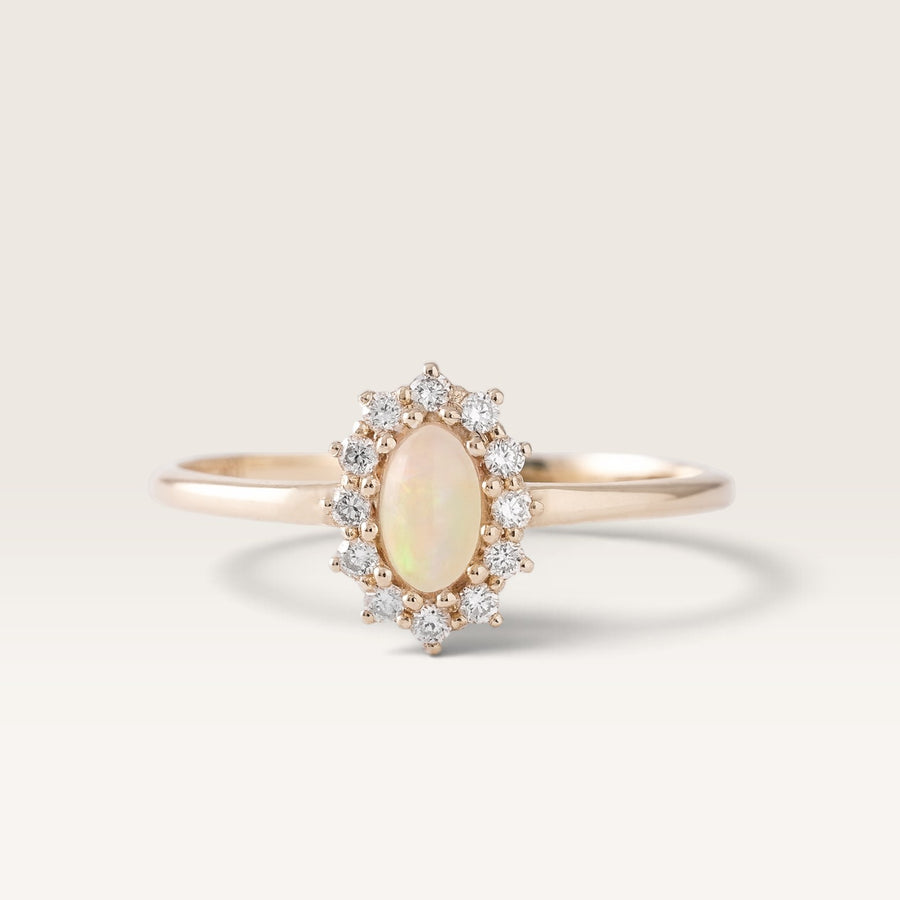 Chloe | Opaal & Diamant Cluster Ring