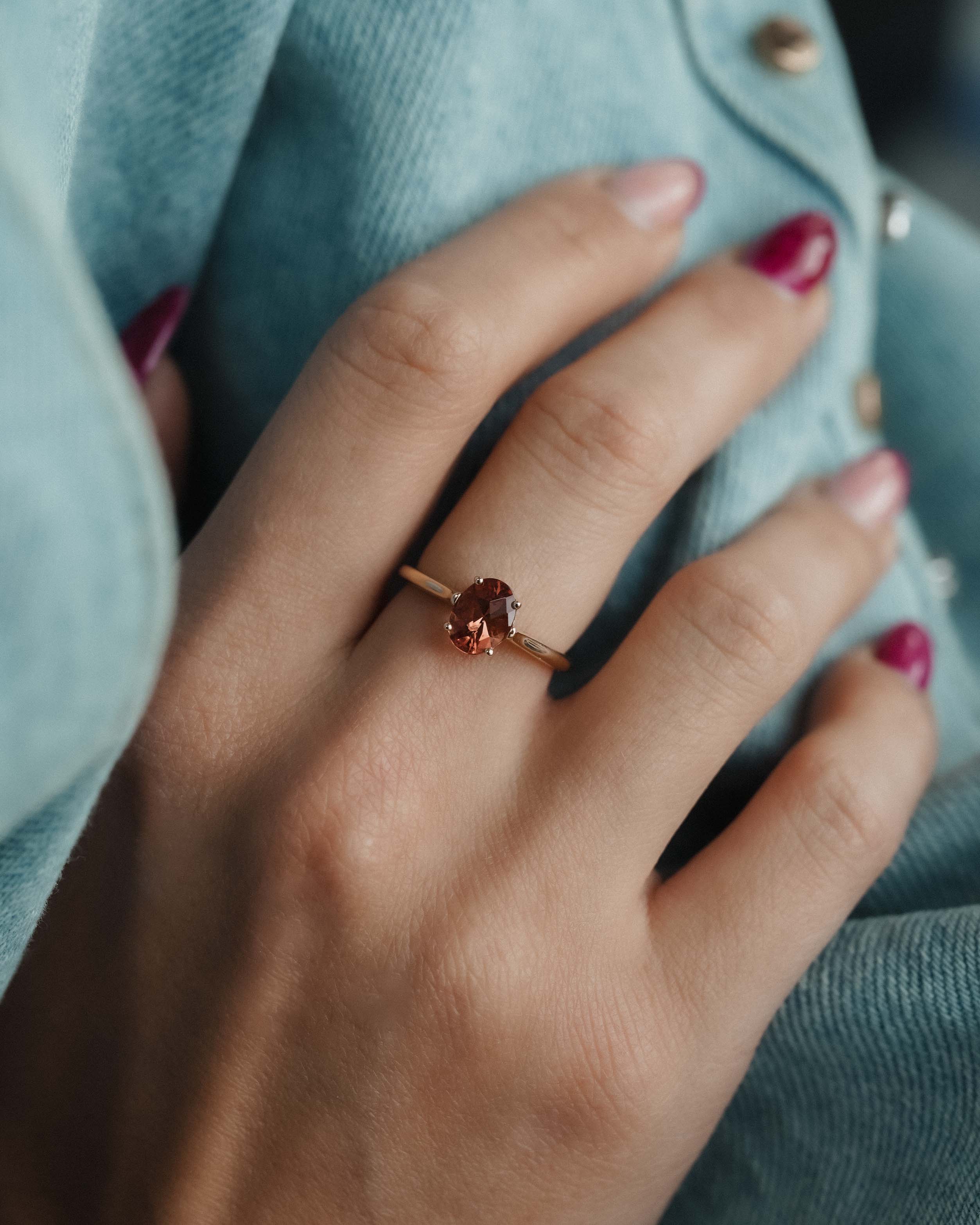 Lucienne | Vintage Kwarts Solitaire Ring