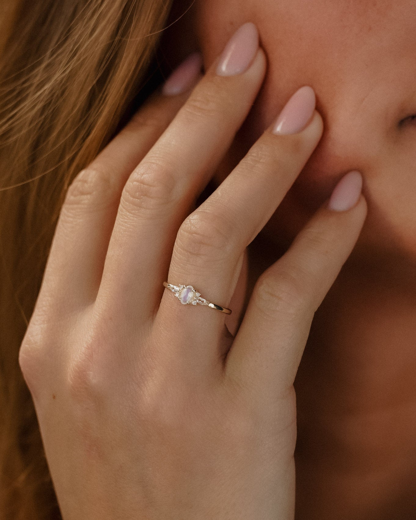 Camille | Maansteen & Diamant Ring