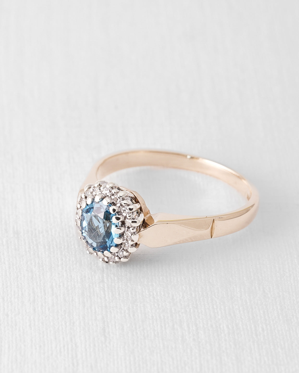 Avey | Vintage Topaz and Diamond Ring
