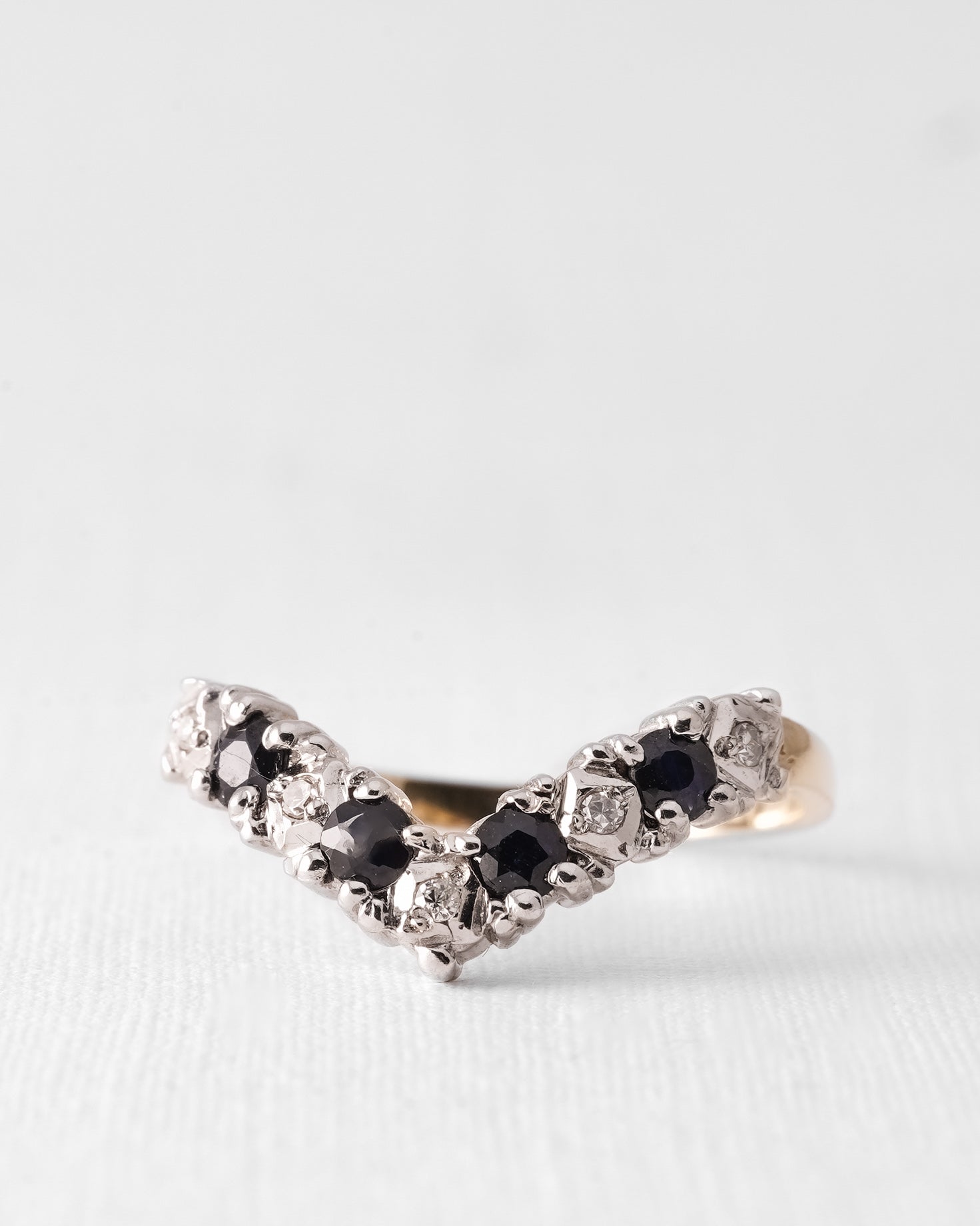 Ysoria | Vintage Saffier & Diamant Ring