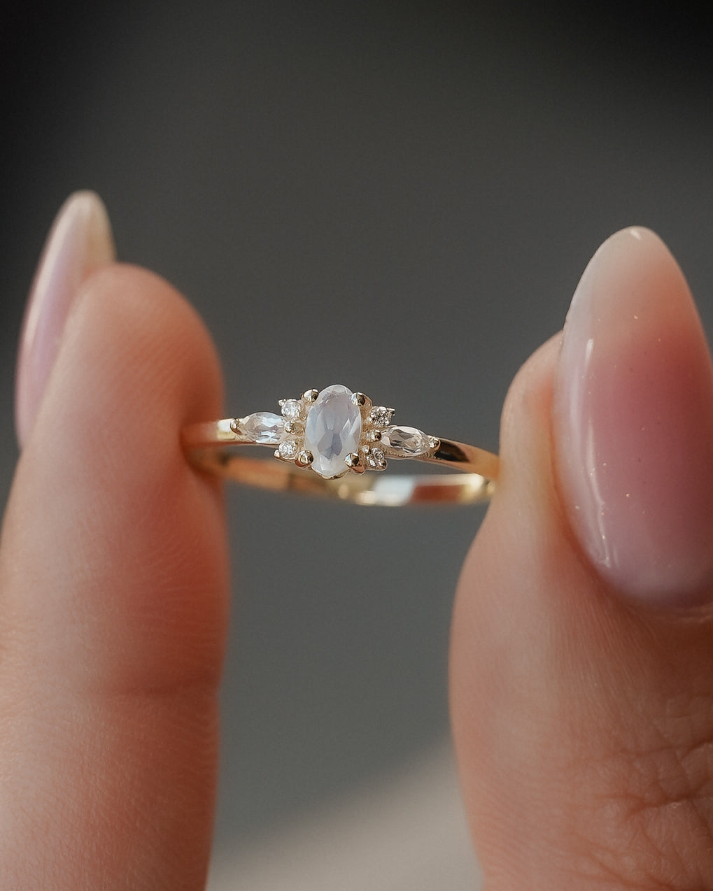 Camille | Maansteen & Diamant Ring
