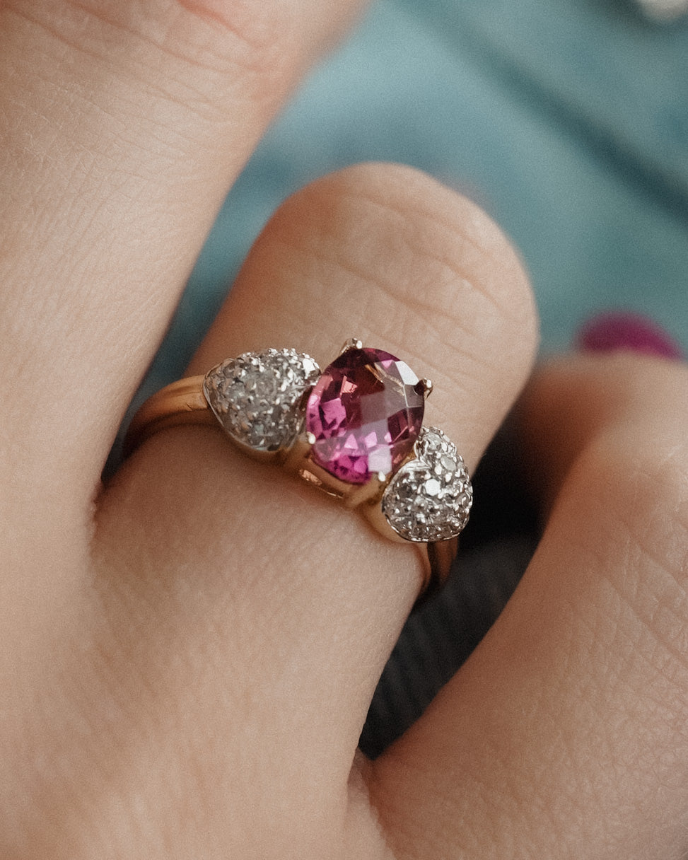 Maravelle | Vintage Toermalijn & Diamant Dress Ring