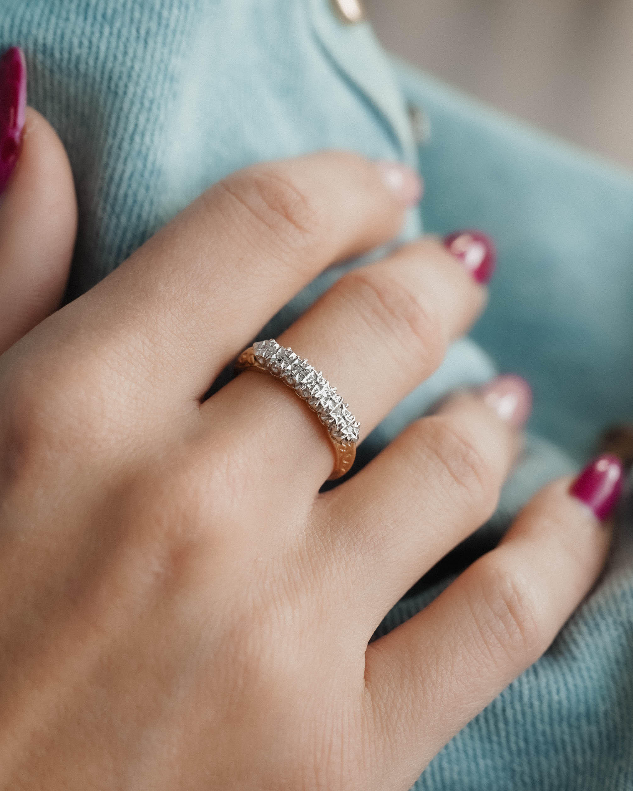 (05-03) Léonie | Vintage Diamant Ring - Menina Amsterdam