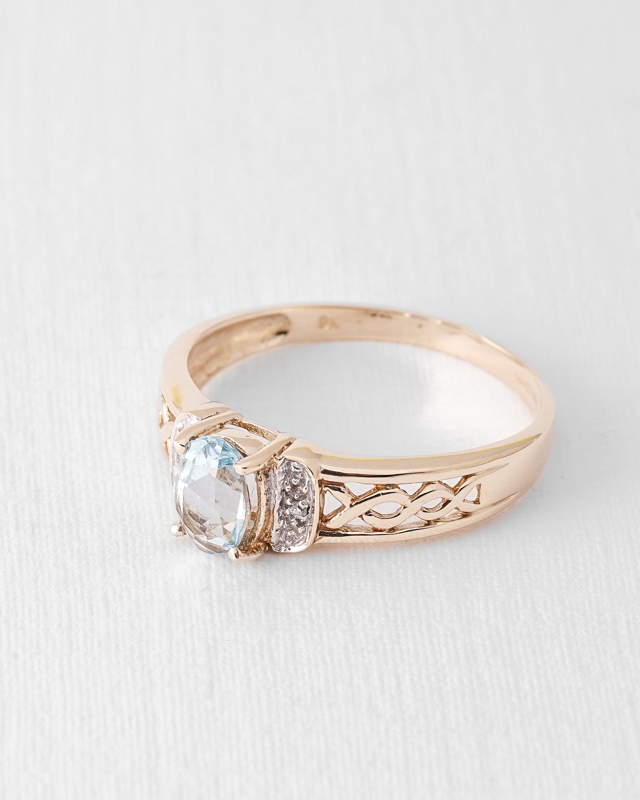 Maelis | Vintage Topaz and Diamond Ring
