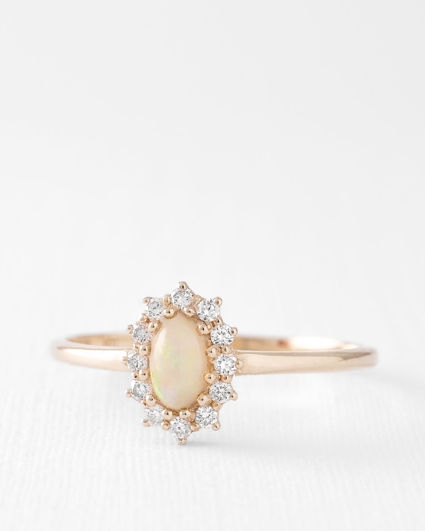 Chloe | Opaal & Diamant Cluster Ring