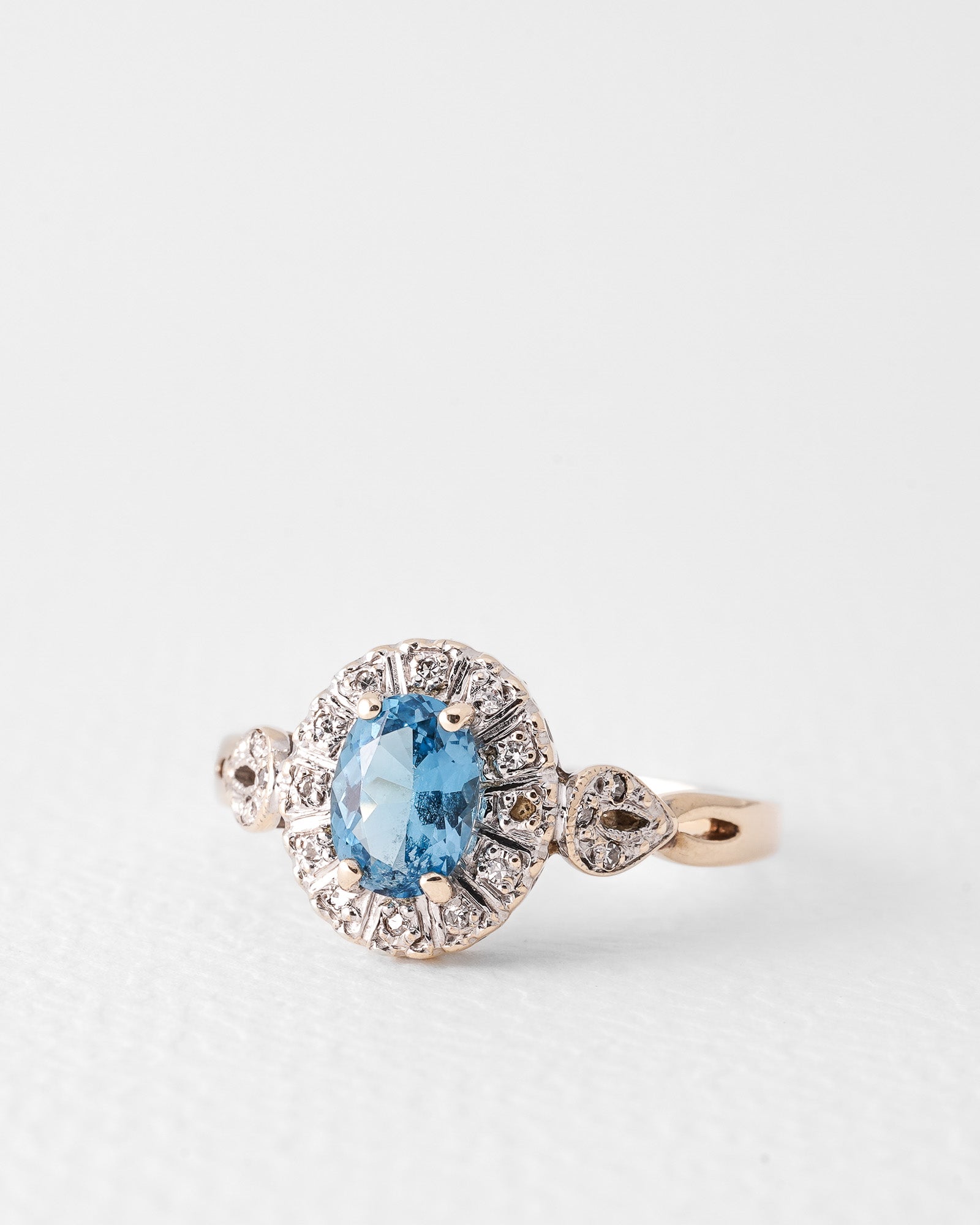 Cressida | Vintage Topaas & Diamant Cluster