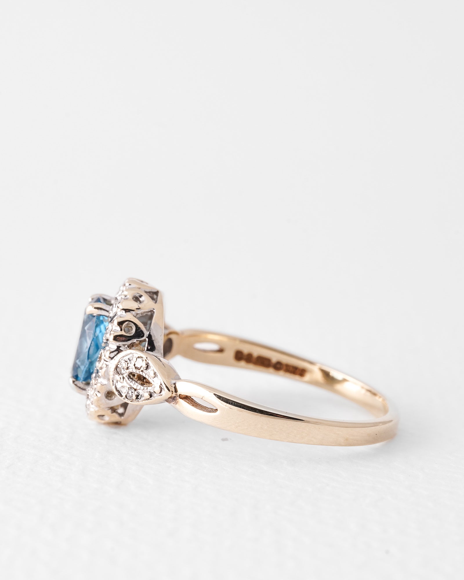 Cressida | Vintage Topaas & Diamant Cluster