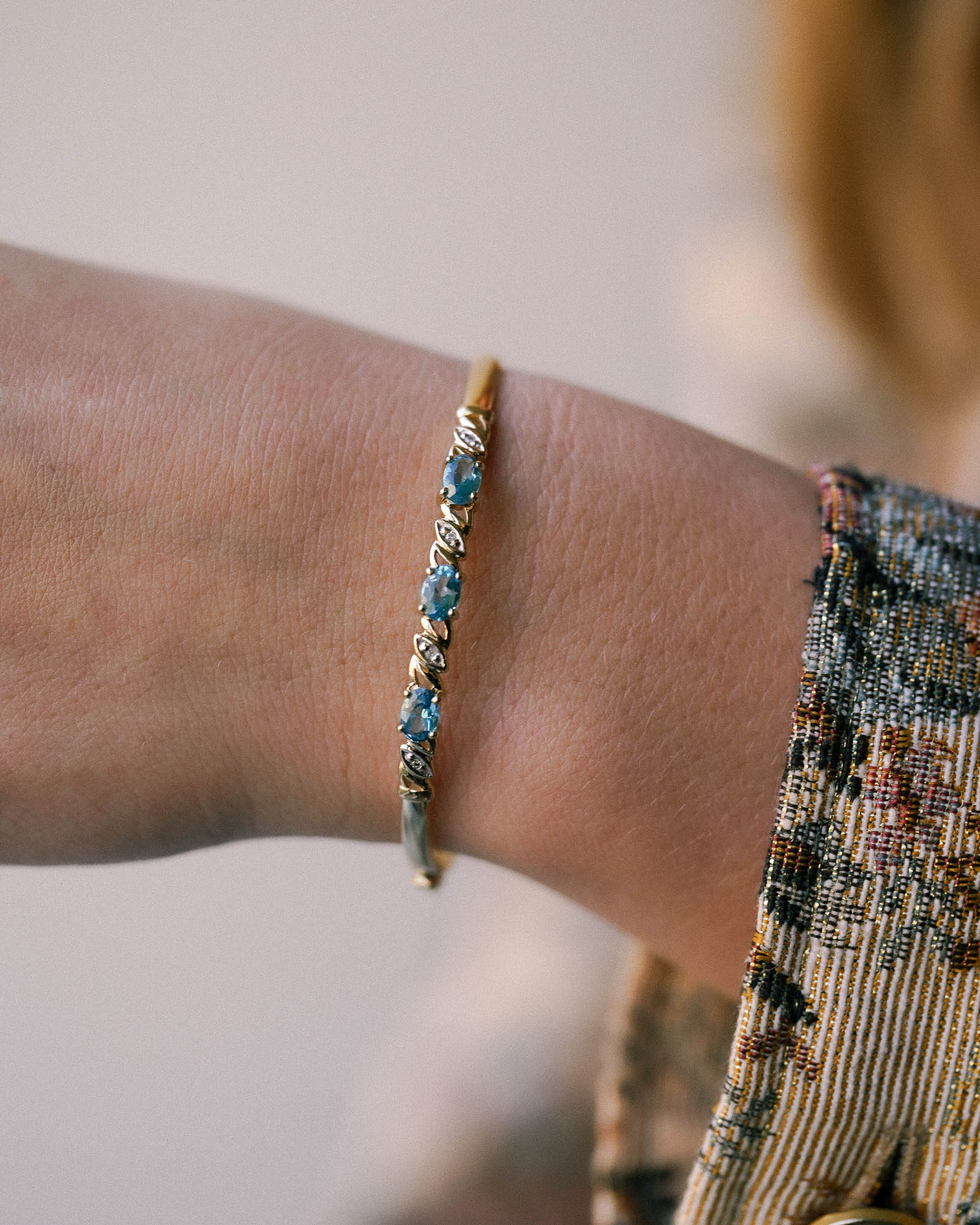 Dores | Vintage Topaas & Diamant Bangle
