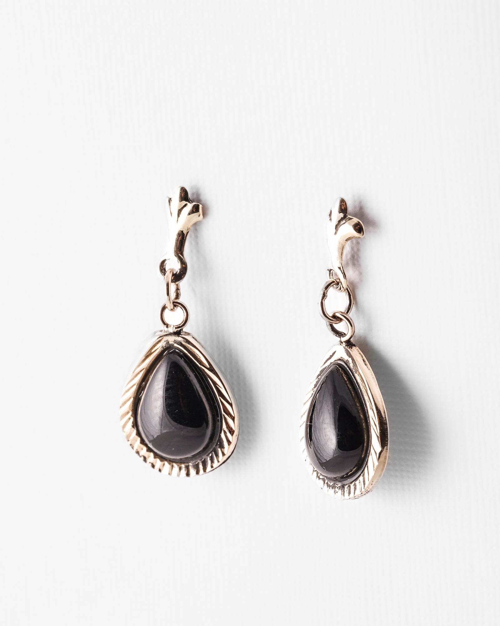 Julia  | Vintage Onyx Oorbellen