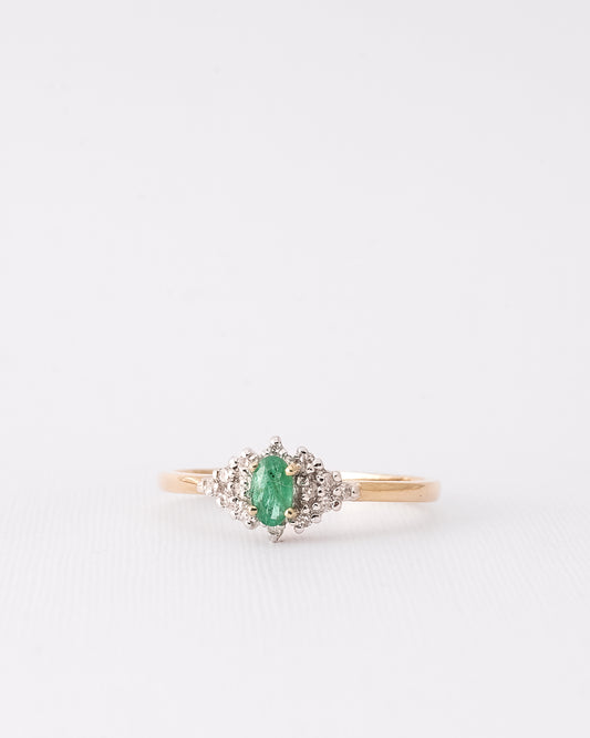 Belle | Vintage Smaragd & Diamant Cluster