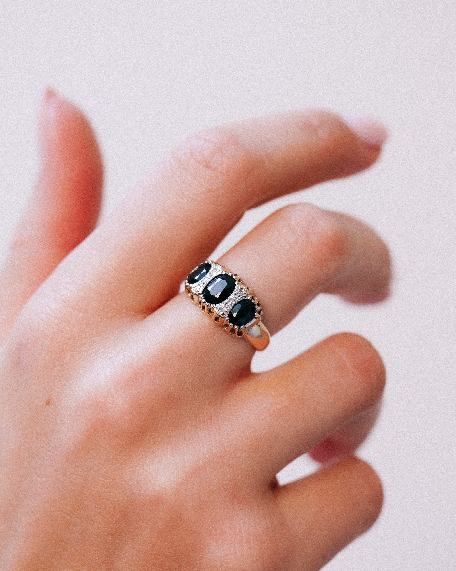 Valerie | Vintage Saffier & Diamant