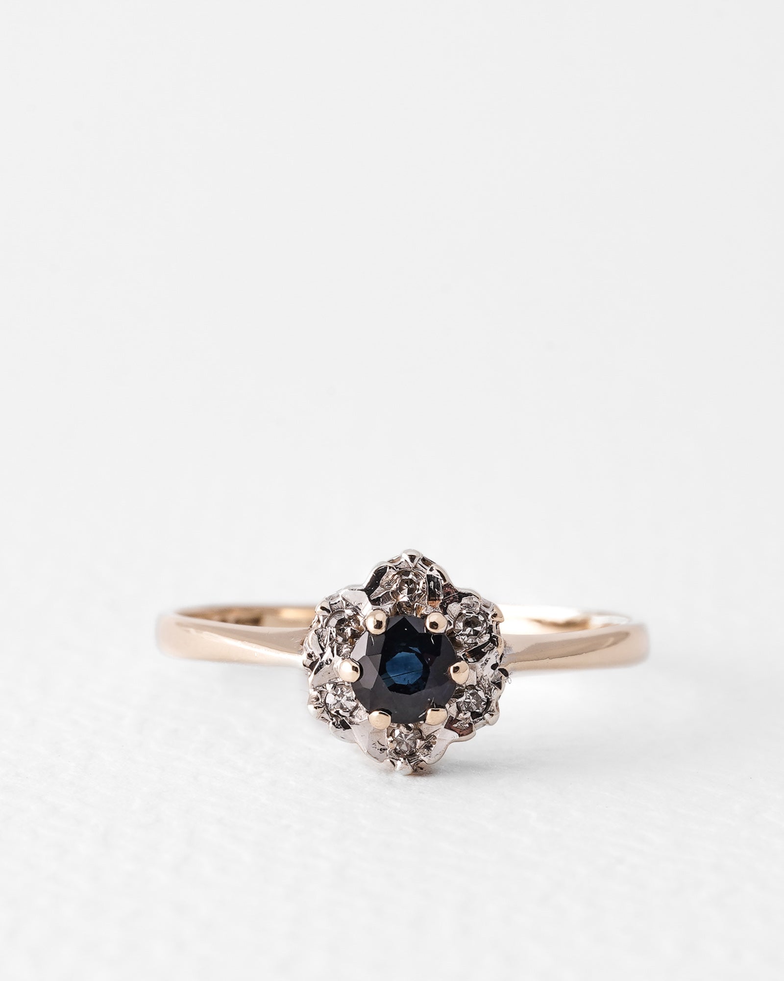 Isaura | Vintage Saffier & Diamant Cluster