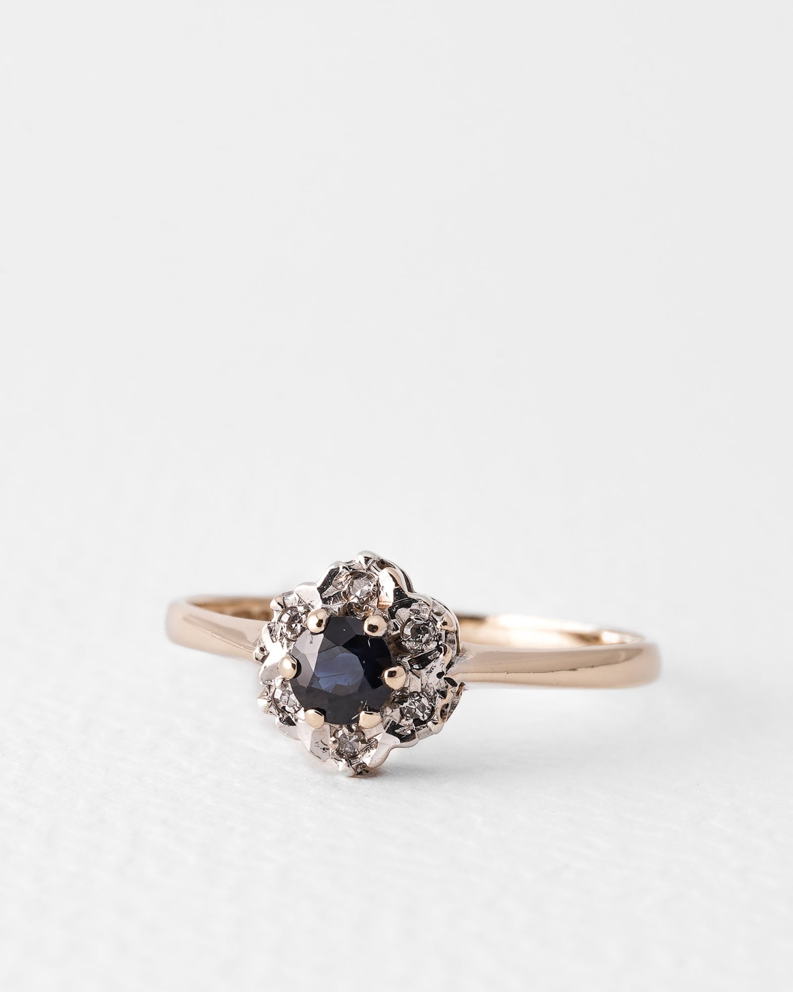 Isaura | Vintage Saffier & Diamant Cluster