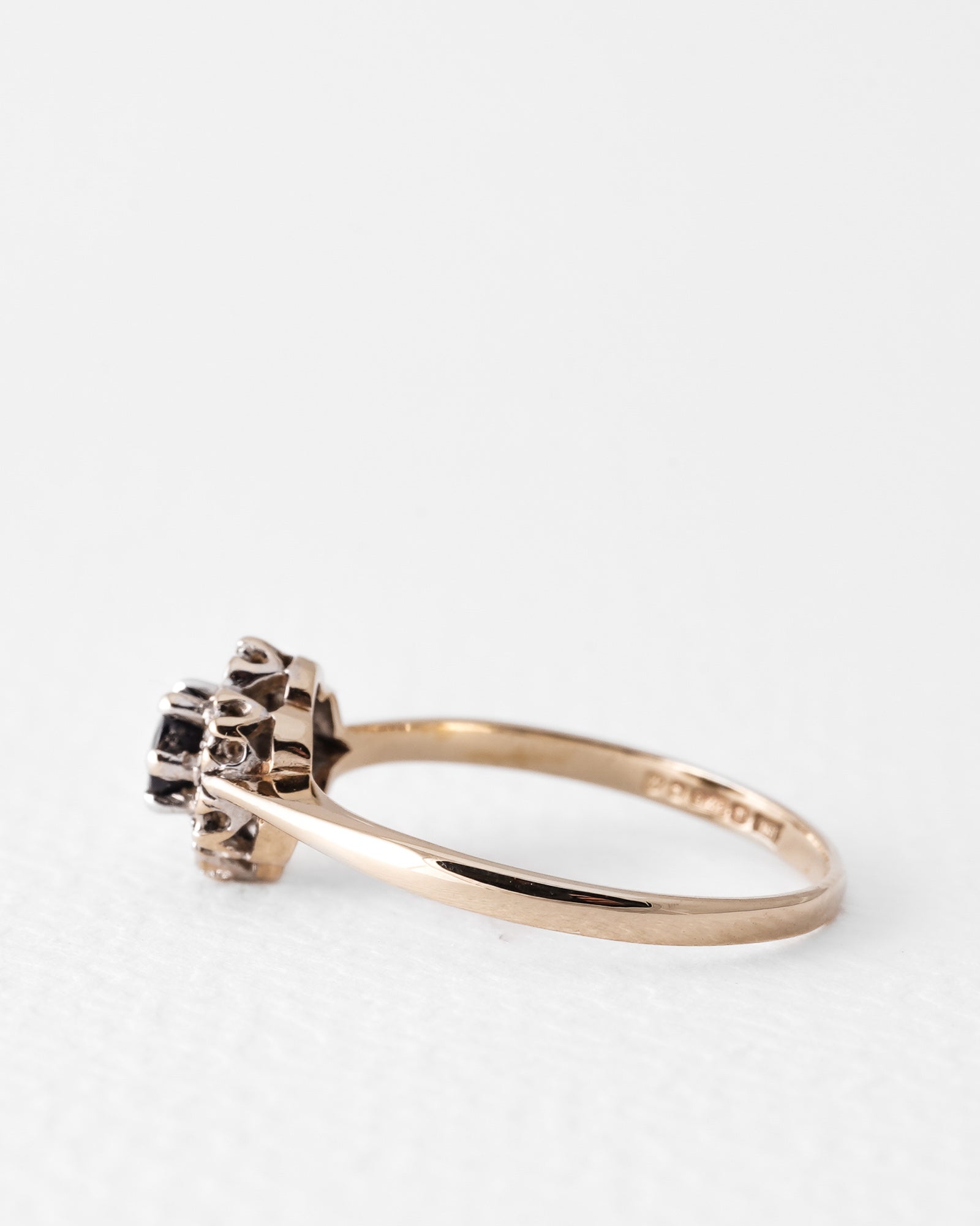 Isaura | Vintage Saffier & Diamant Cluster