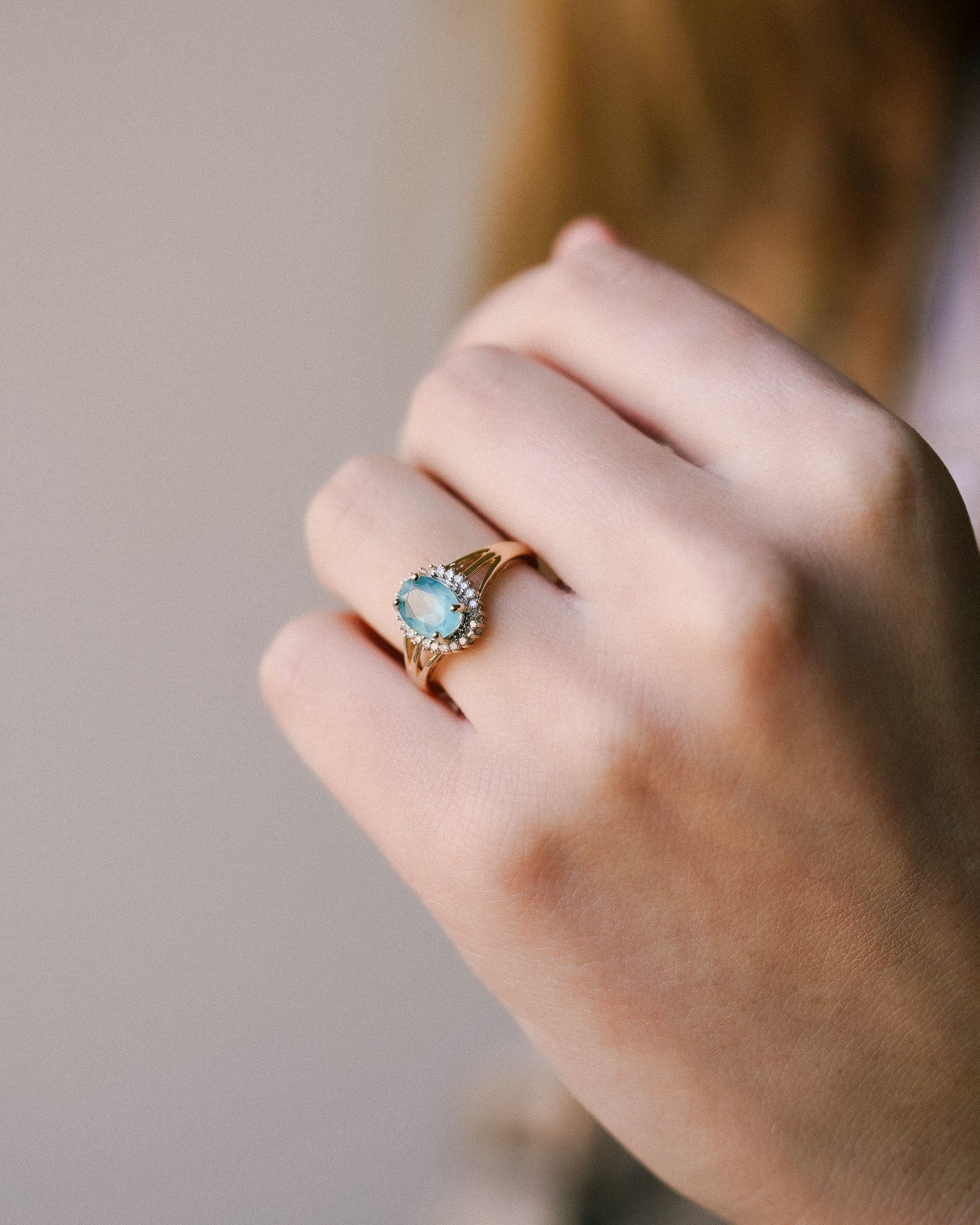 Noria | Vintage Kwarts Solitaire & Diamant Details
