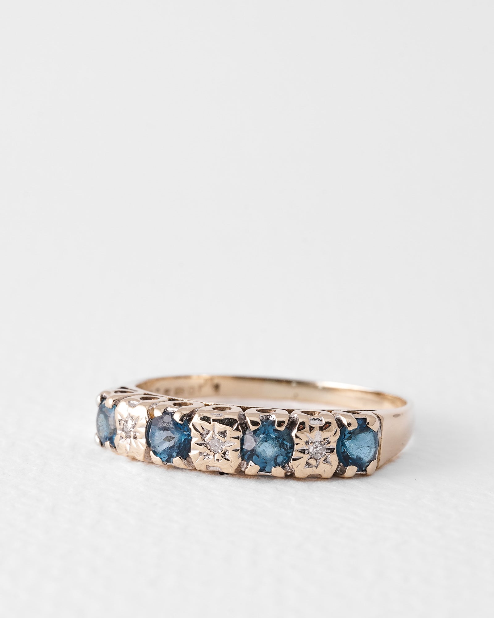Harper | Vintage Topaas & Diamant Halve Eternity