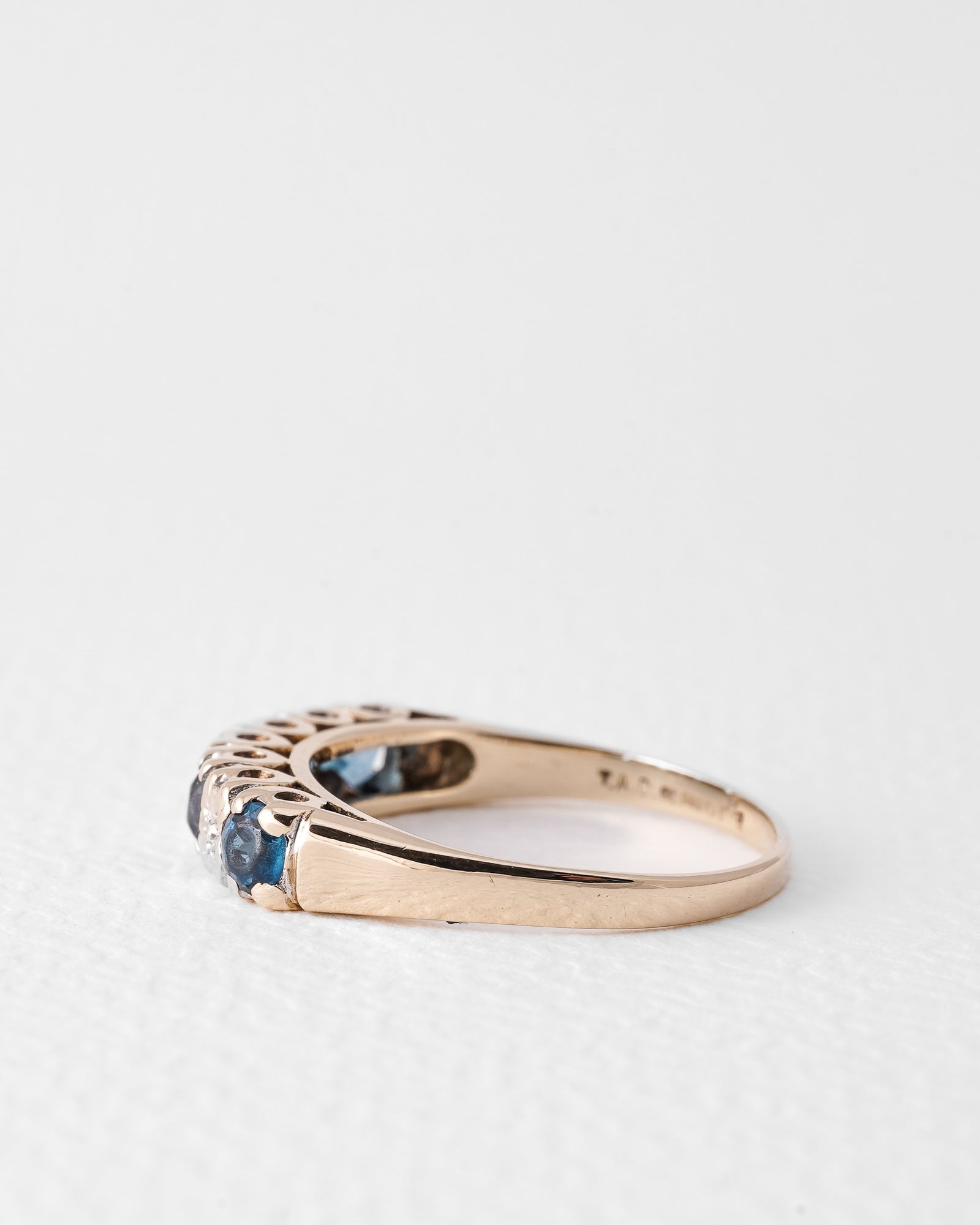 Harper | Vintage Topaas & Diamant Halve Eternity