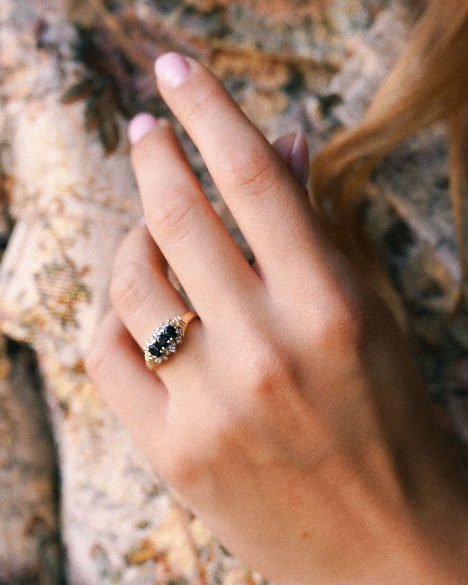 Livia | Vintage Saffier & Diamant
