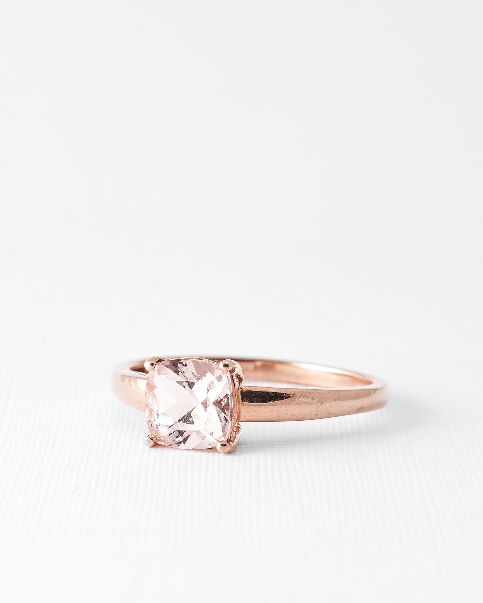 Lira | Vintage Rosé Goud Morganiet Solitair