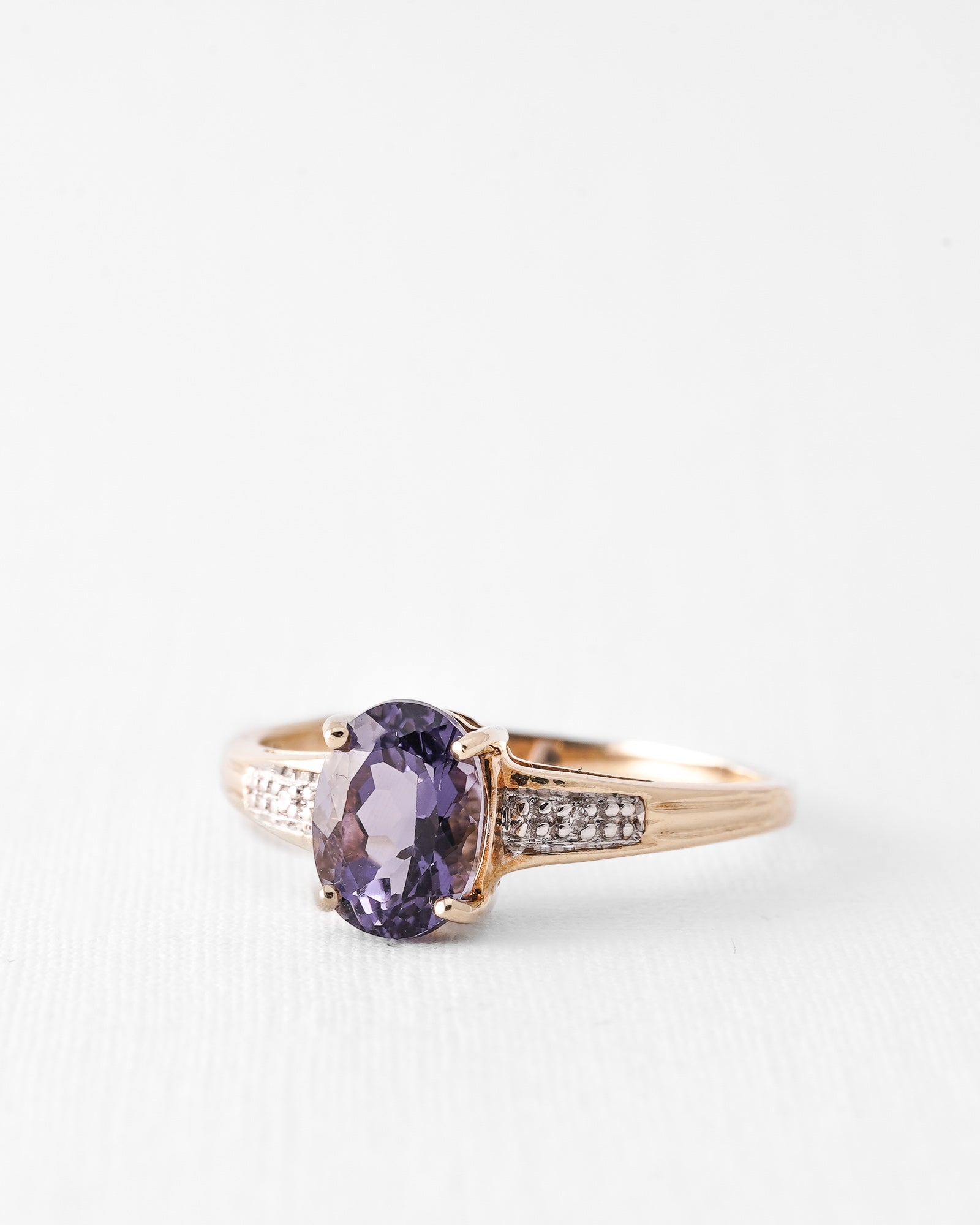 Brielle | Vintage Kwarts Solitaire & Diamant Details