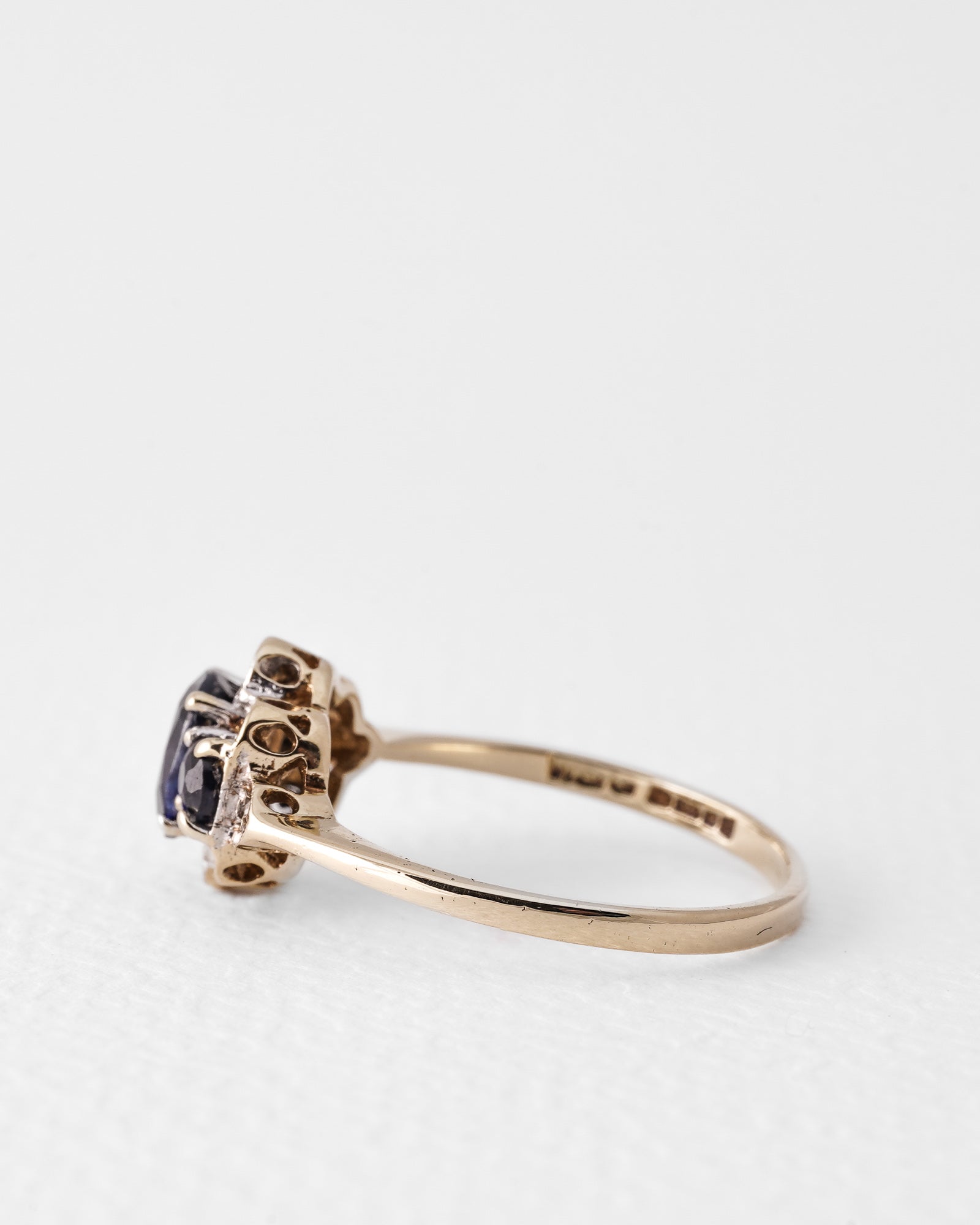 Rafaela | Vintage Saffier & Diamant Cluster