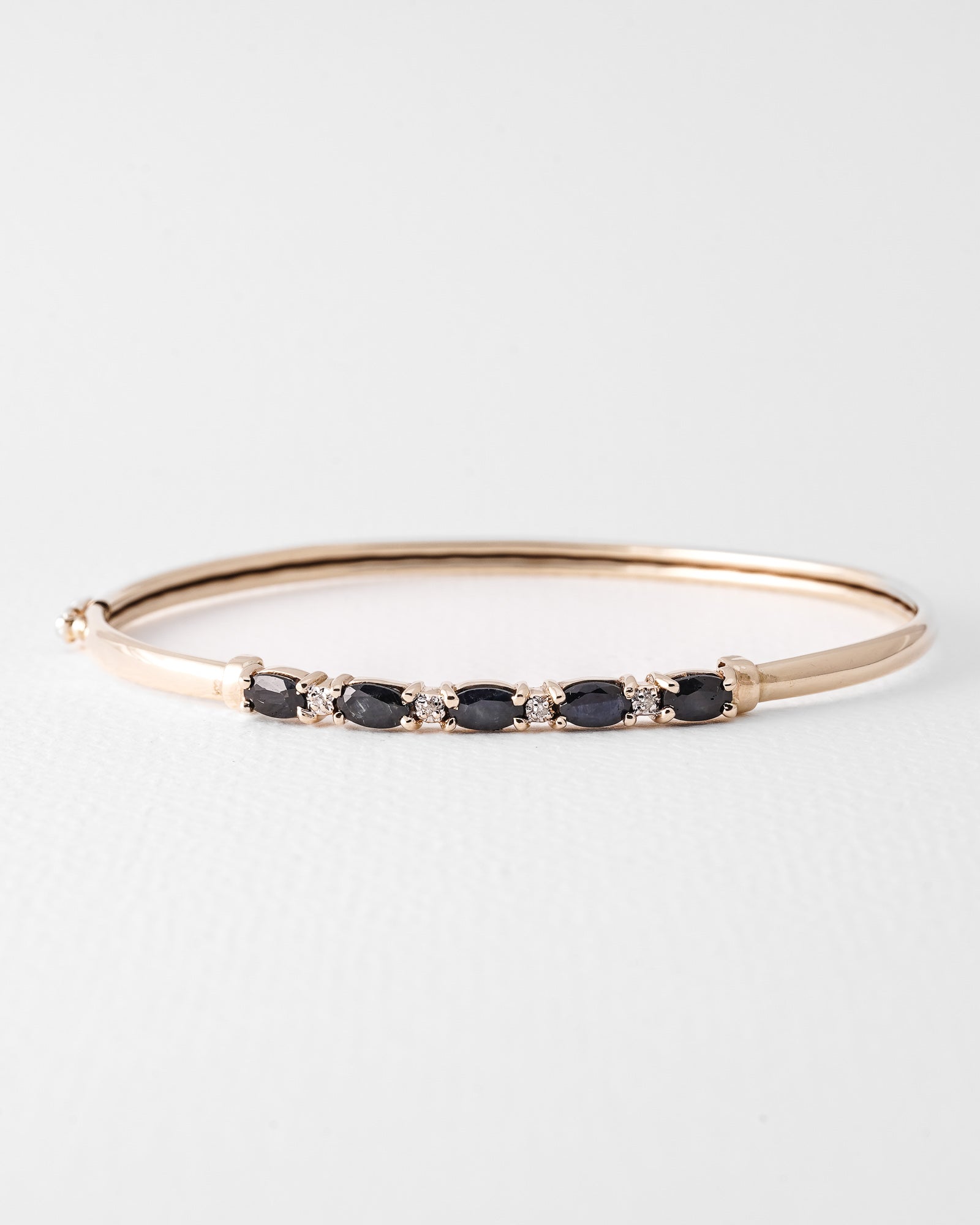 Eloise | Vintage Saffier & Diamant Bangle