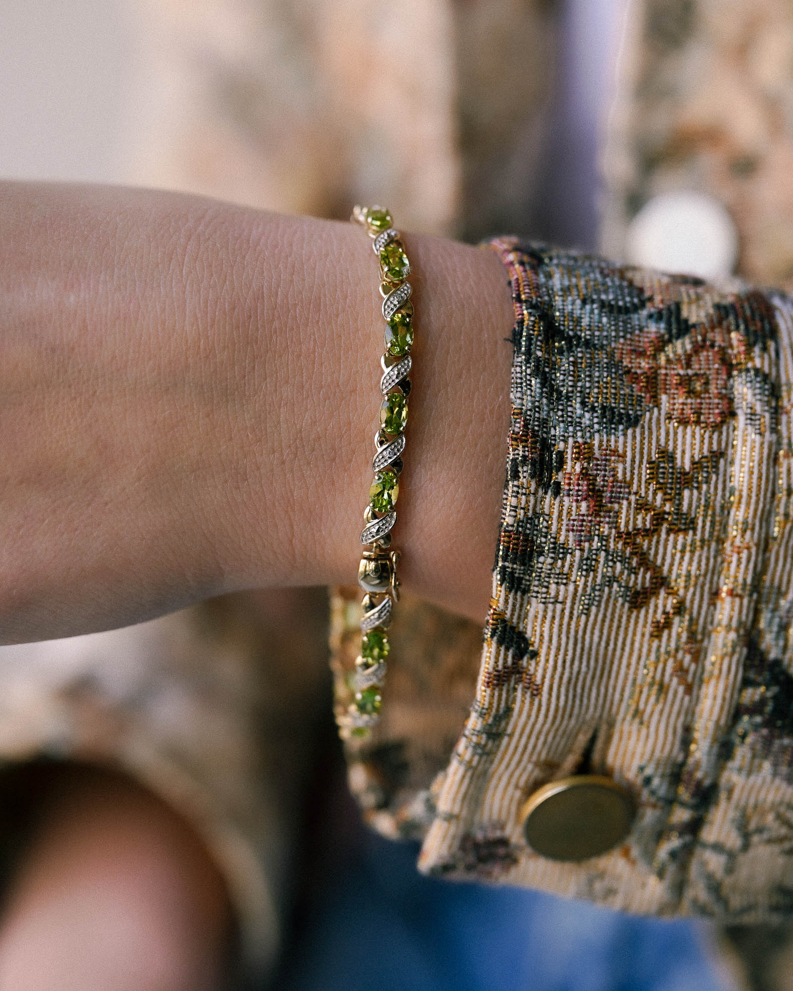 Eva | Vintage Peridoot & Diamant Armband