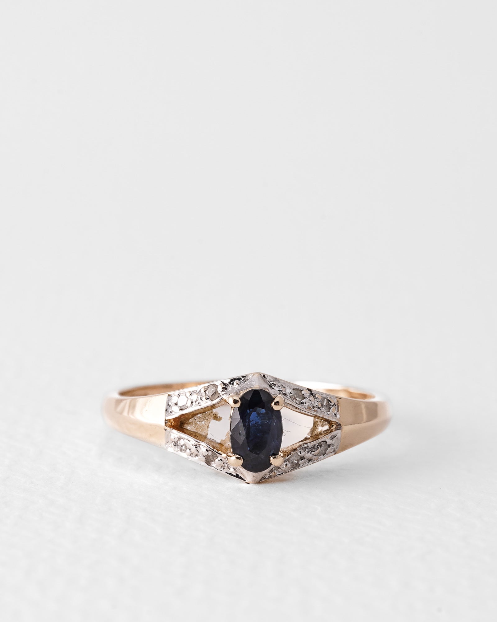 Liorah | Vintage Saffier & Diamant Ring
